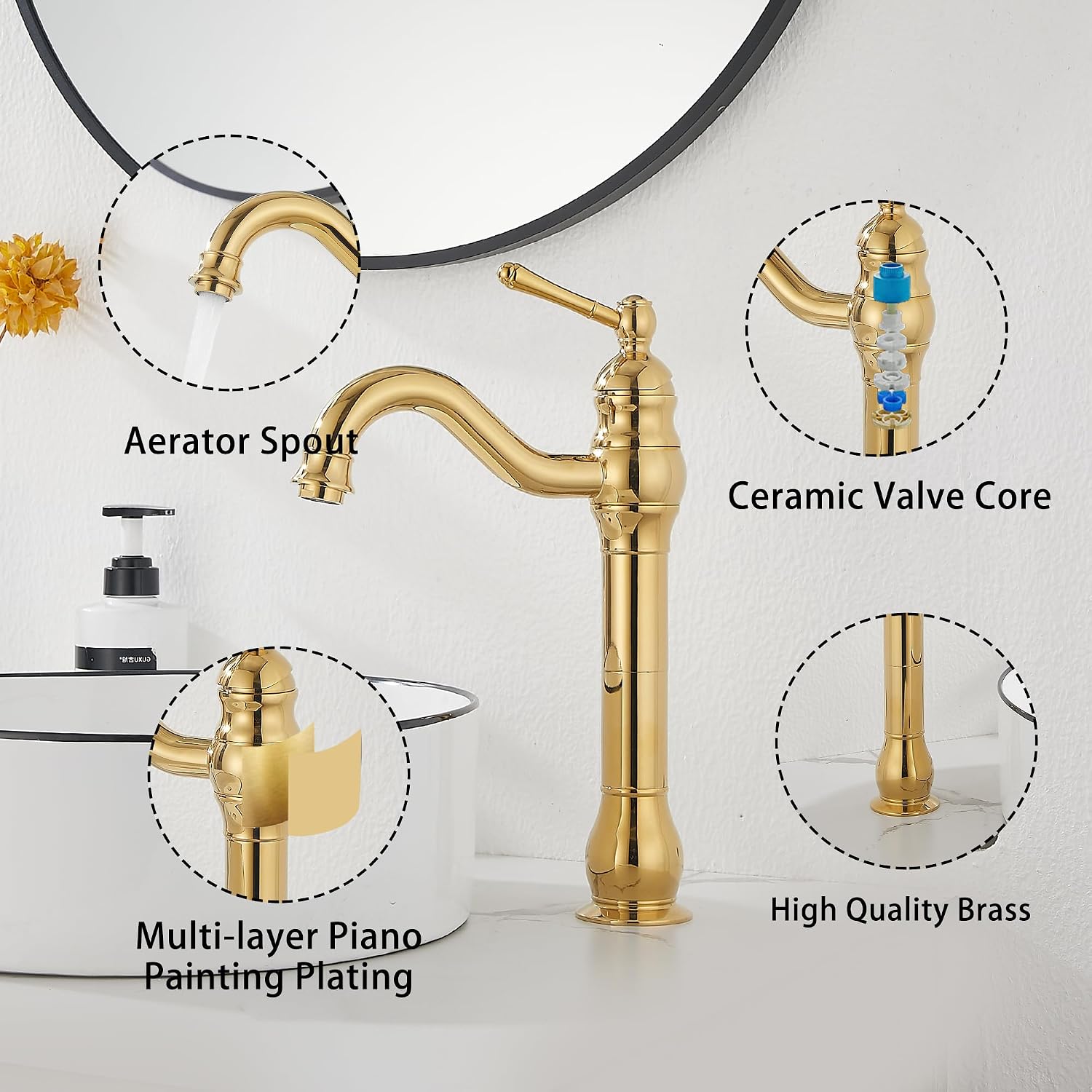 Oil Rubbed Bronze Bathroom Faucet Single Handle One Hole