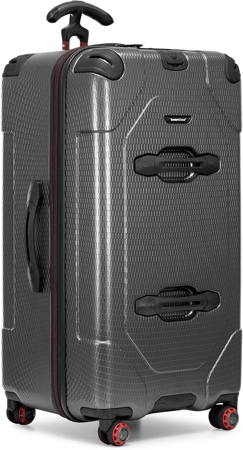 Traveler's Choice Maxporter II Polycarbonate Hardside Trunk with Spinner Wheels, Navy, 31-Inch Large Trunk