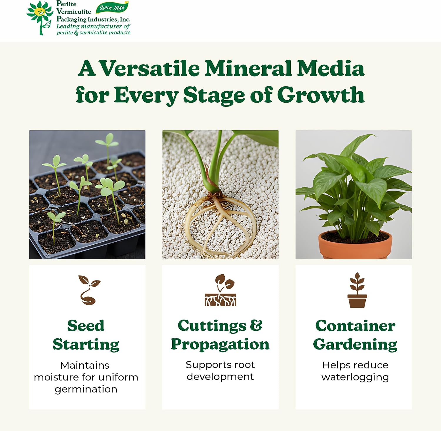 PVP Industries Horticultural Coarse Vermiculite, Natural and Odorless Mix