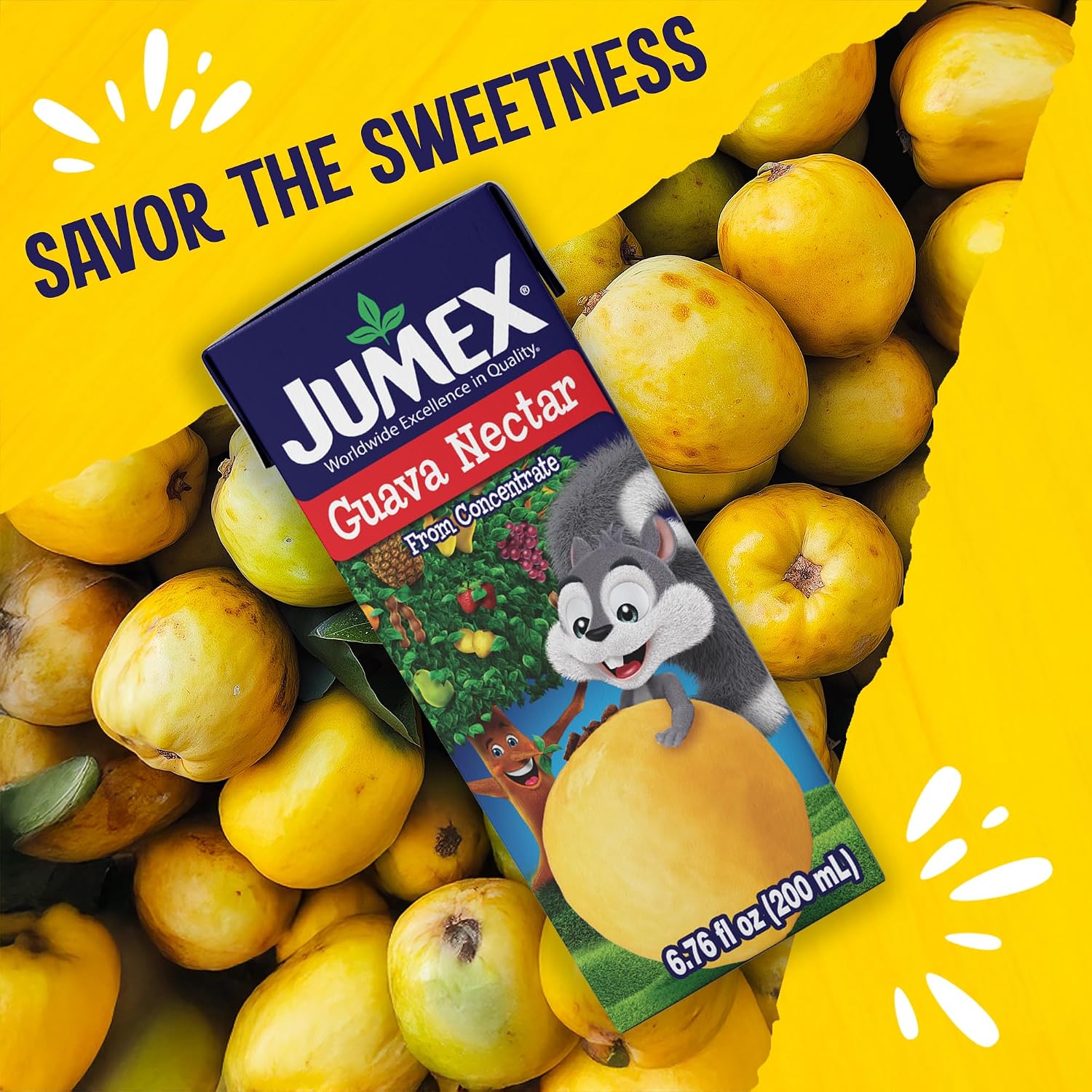 Jumex Apple Nectar Juice Boxes for Kids - Apple Juice Box with Straw - Mini Drinks for Kids - Made with Fresh Fruit Puree Concentrate - School Snacks & Smoothie Mix - 6.76oz, 24 Pack