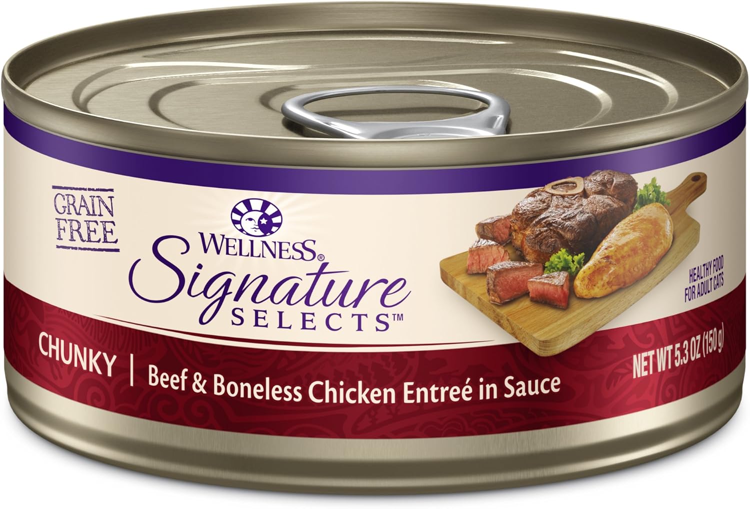 Wellness CORE Signature Selects Shredded Adult Canned Wet Cat Food, Natural, Protein Rich, Grain Free, Chicken Entrée Recipe, 2.8 oz, Pack of 12 Cans