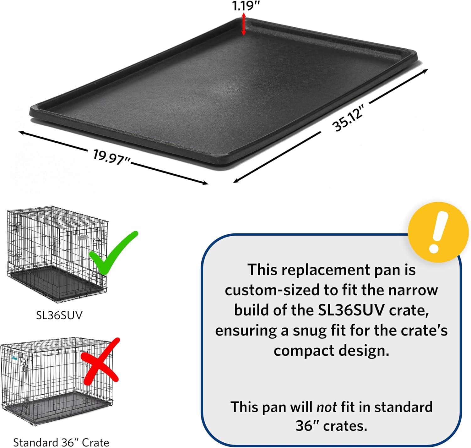 MidWest Homes for Pets Solutions Series Large Side-by-Side SUV Dog Crate, Double Door Folding Metal Cage Designed to Fit in SUVs & Vans, for Dogs up to 90 Lbs