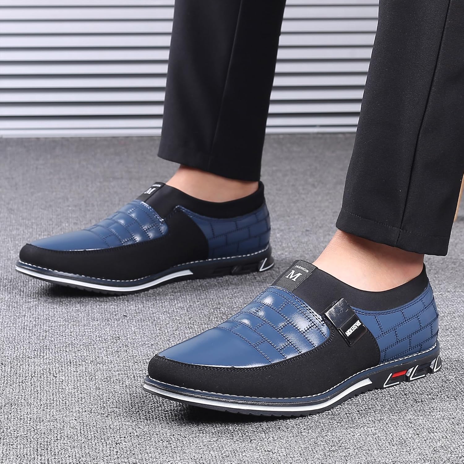 COSIDRAM Mens Casual Shoes Dress Sneakers Loafers Comfort Walking Shoes | Lightweight slip-on for hassle-free wear. Cloud-like comfort, sock-friendly fit for daily & semi-formal occasions.