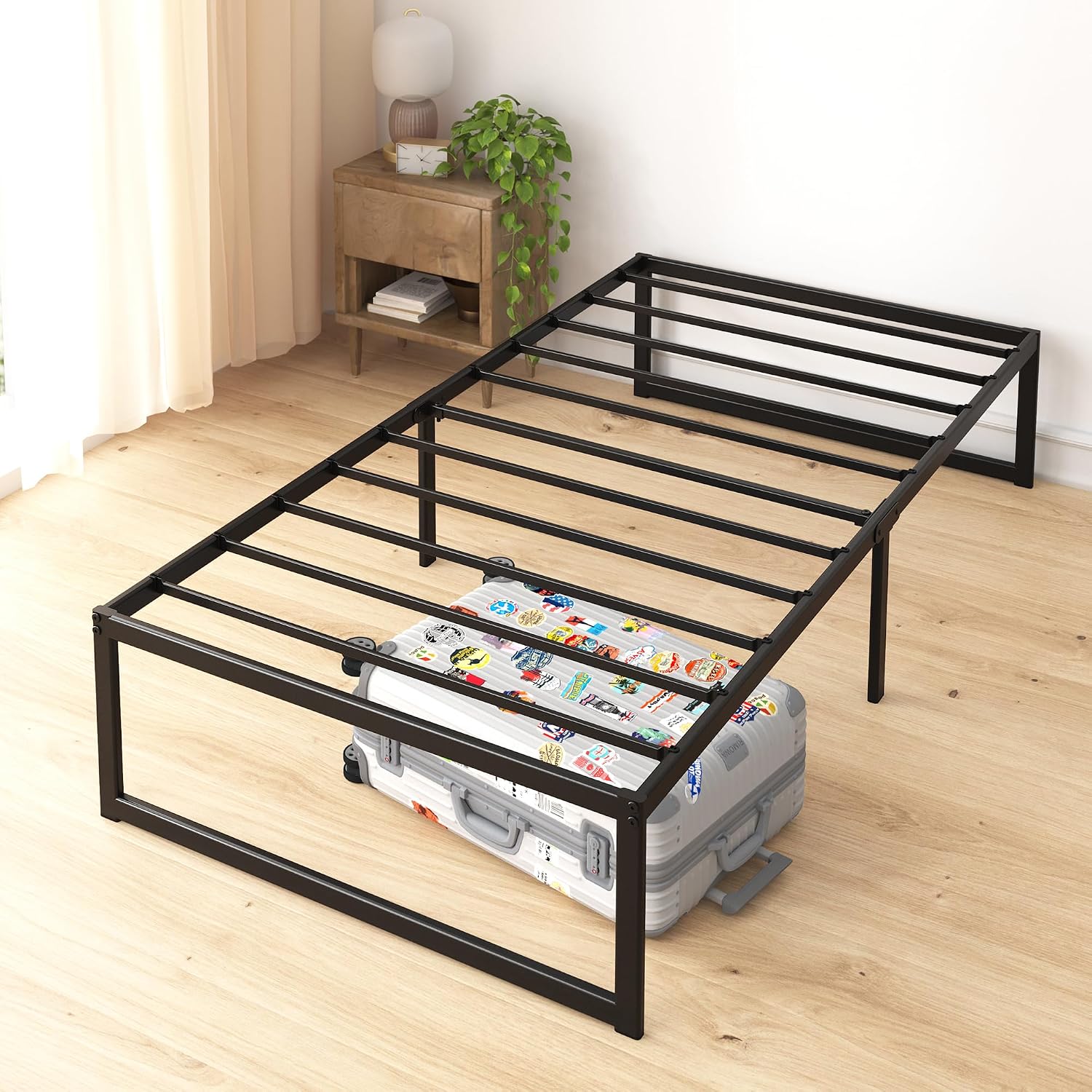 ZINUS Abel Metal Platform Bed Frame / Mattress Foundation with Steel Slat Support / No Box Spring Needed / Easy Assembly, Queen