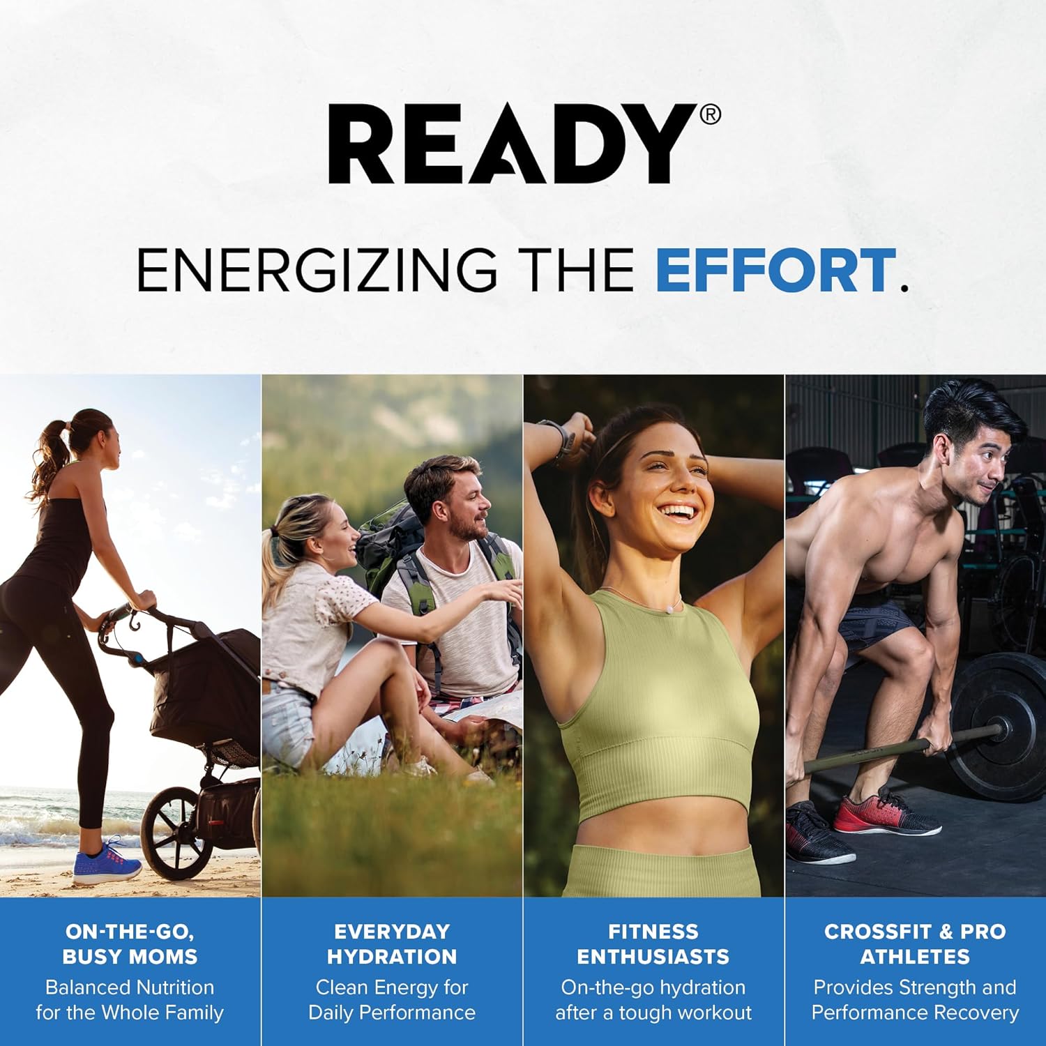 Ready Clear Protein Water, Blueberry, 20g Whey Protein Isolate, 12 Pack