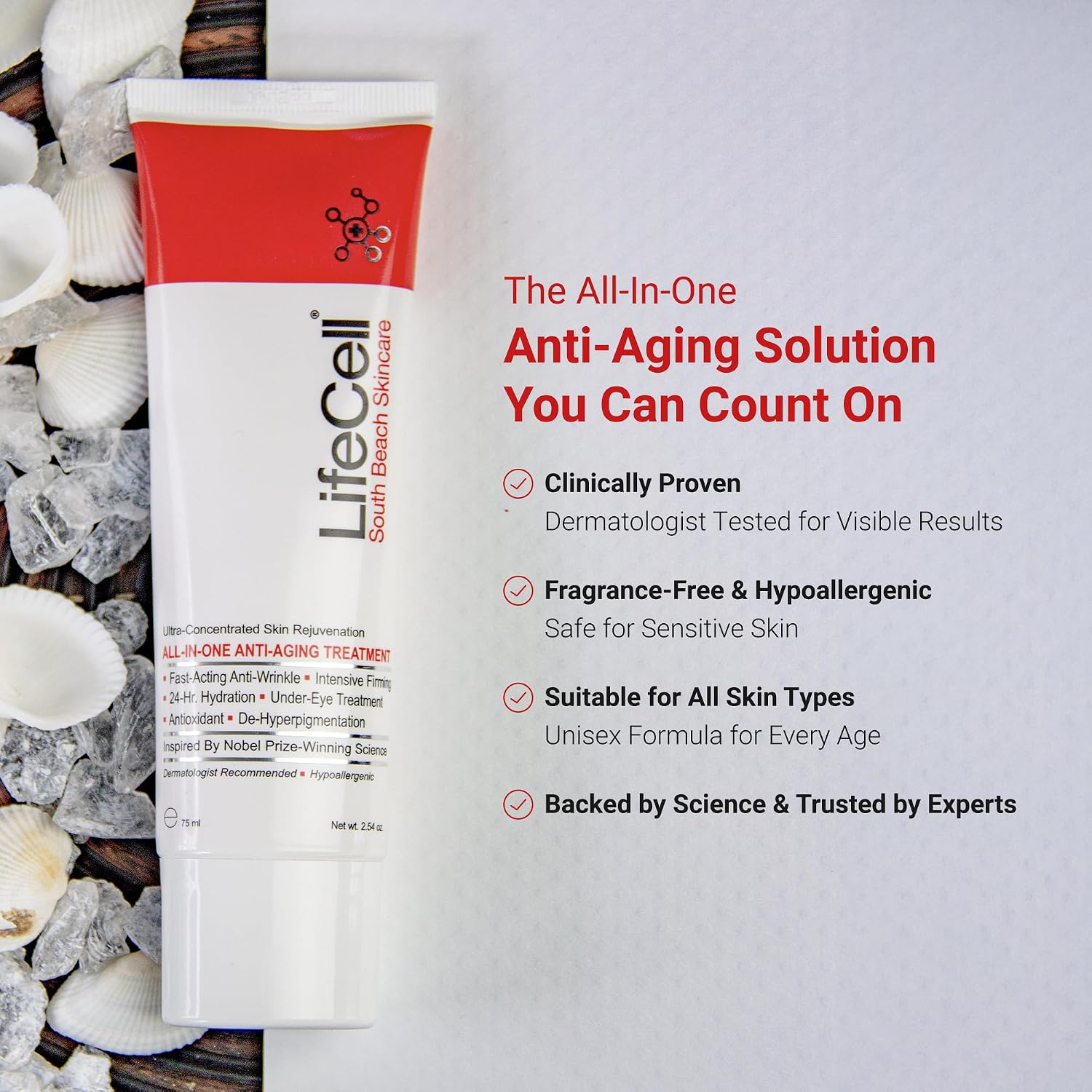 LifeCell Anti-Aging Cream for Wrinkles, Fine Lines & Dark Circles, 2.54oz | LifeCell Anti-Aging Cream for Wrinkles, Fine Lines & Dark Circles, 2.54oz