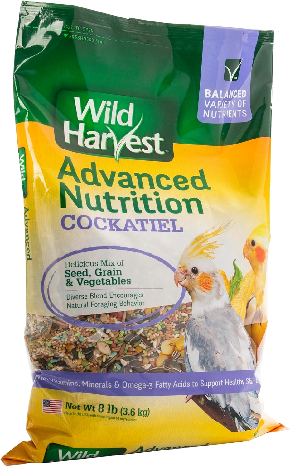 Wild Harvest WH-83541 Wild Harvest Advanced Nutrition Diet for Cockatiels, 4.5-Pound