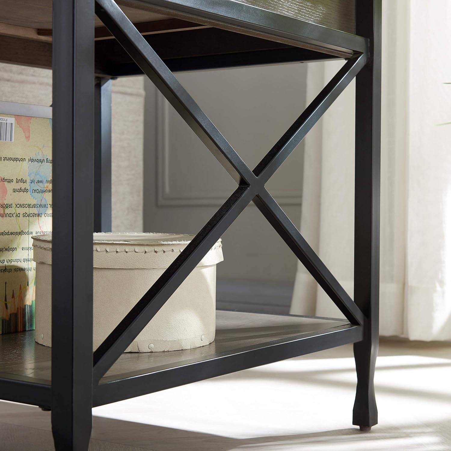 Leick Home Shield Wedge End Table, 21", Glazed Auburn