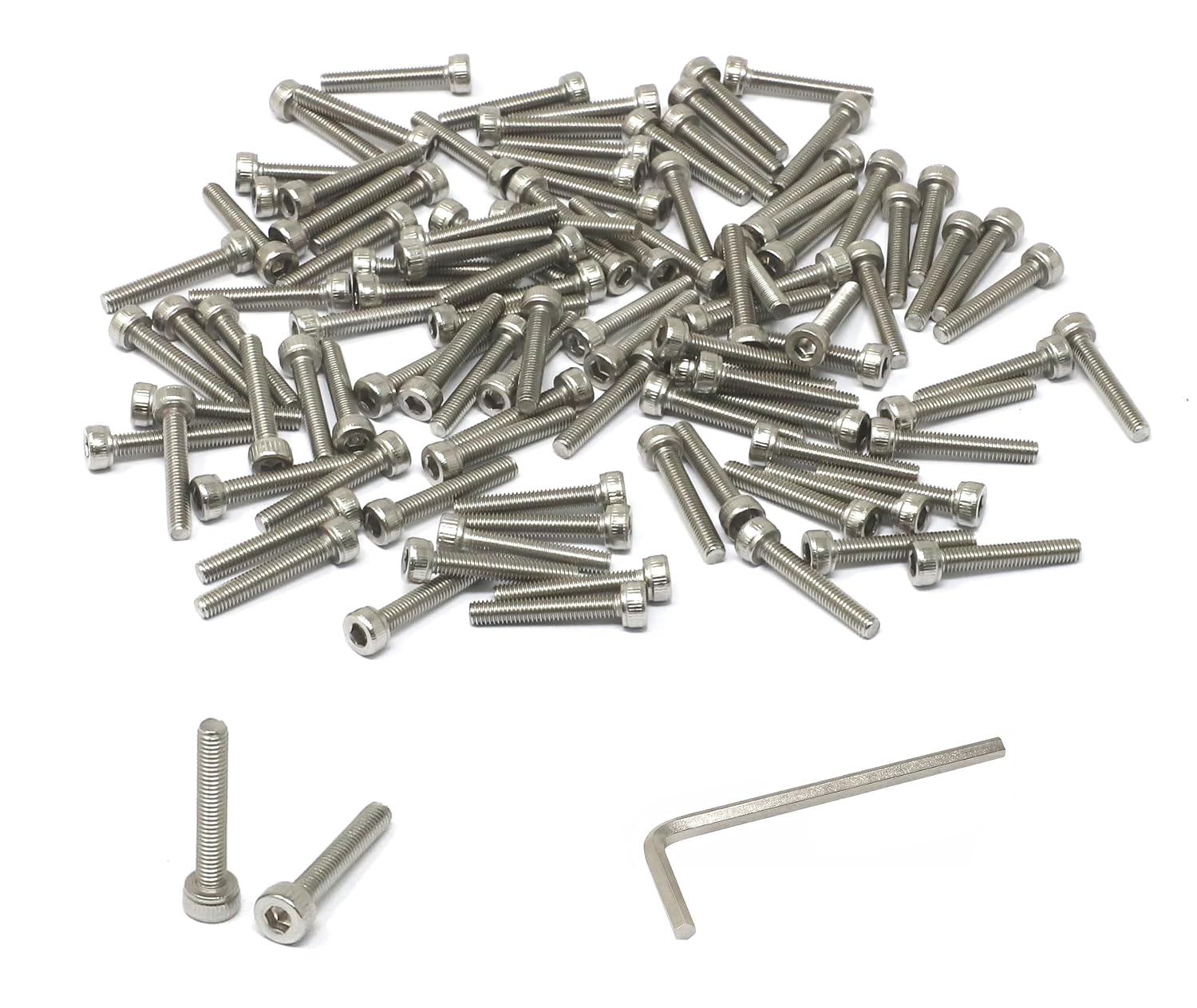 iexcell 20 Pcs M8 x 30/35/40/45/50 mm Stainless Steel 304 Hex Socket Head Cap Screws Bolts Assortment, Fully Threaded