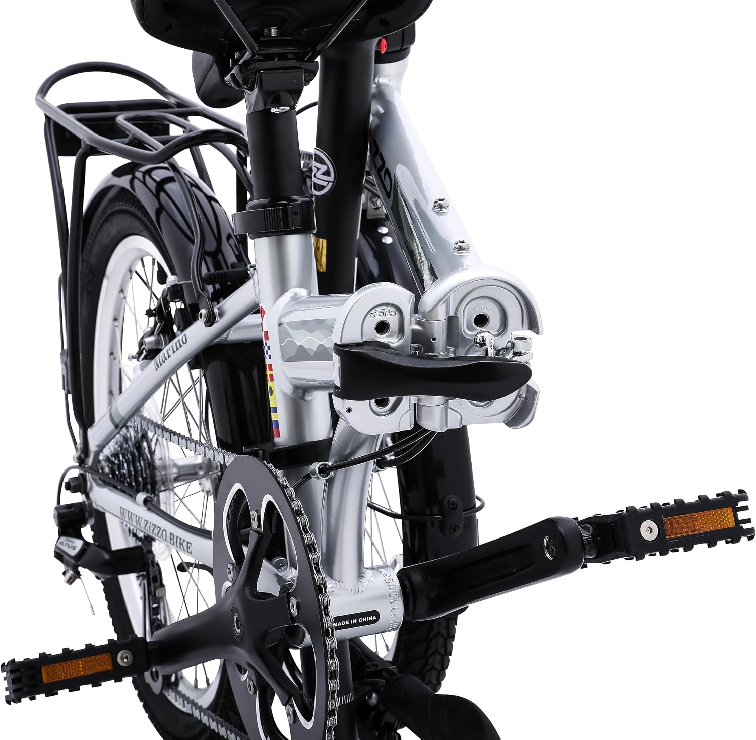 ZiZZO Marino Rust Resistant 8-Speed Aluminum 20 inch Folding Bicycle