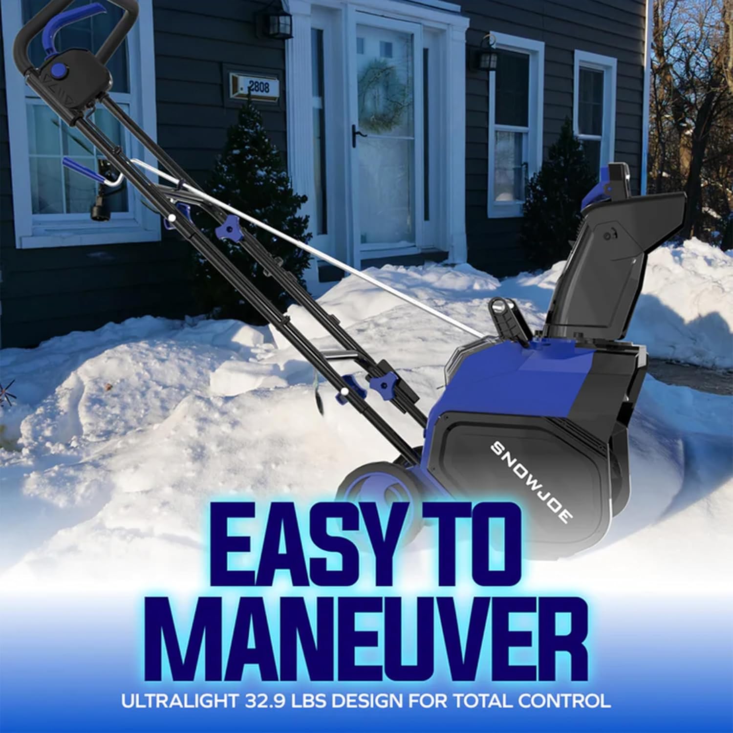 Snow Joe IONMAX 48V Cordless Electric Snow Blower Machine, 24V-X2-SB18-GO | 18 Inch