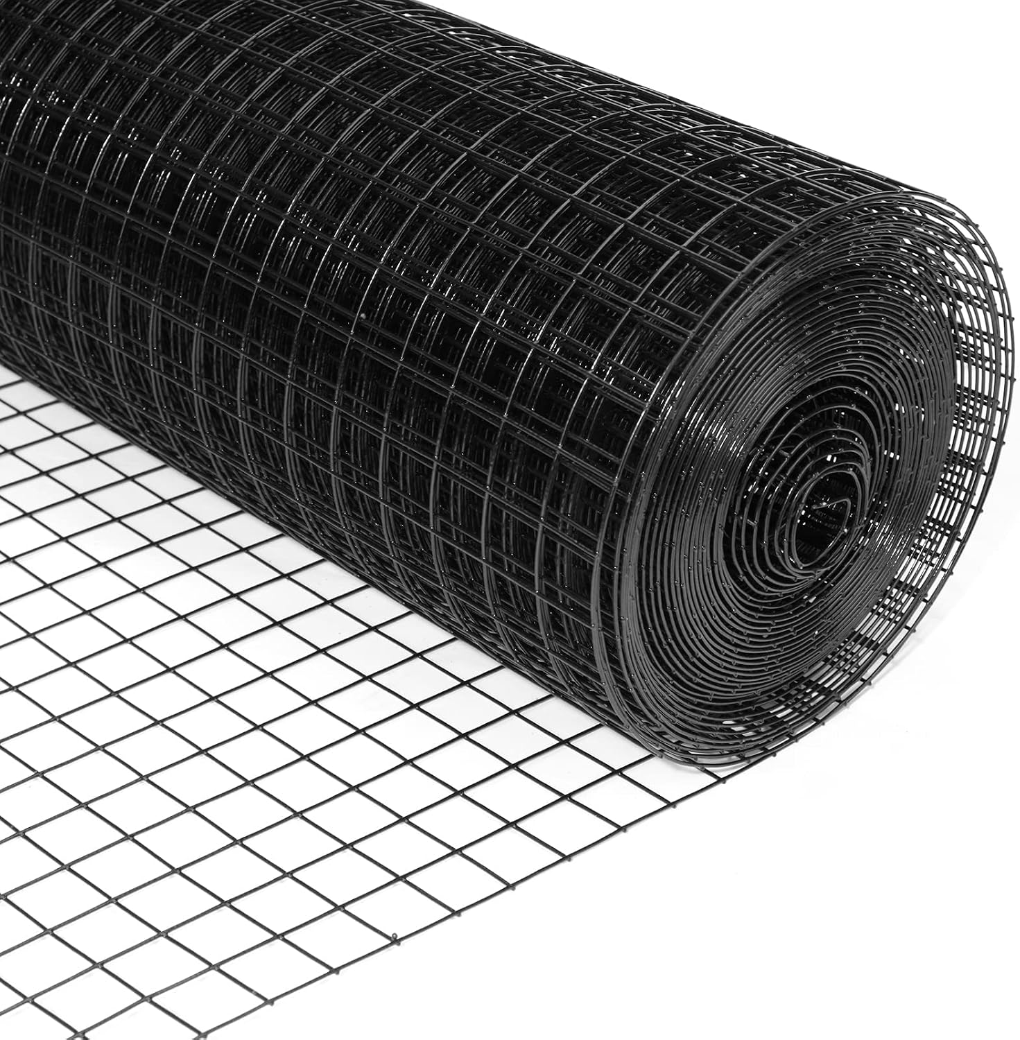 36'' x 50' 1.5inch Hardware Cloth 16 Gauge Black Vinyl Coated Welded Fence Mesh for Home and Garden Fence and Home Improvement Project (36'' x 50')