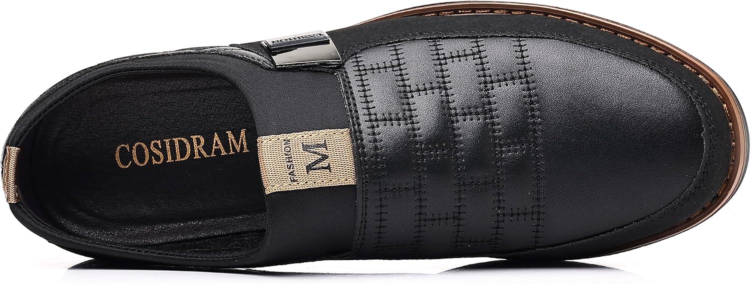 COSIDRAM Mens Casual Shoes Dress Sneakers Loafers Comfort Walking Shoes | Lightweight slip-on for hassle-free wear. Cloud-like comfort, sock-friendly fit for daily & semi-formal occasions.