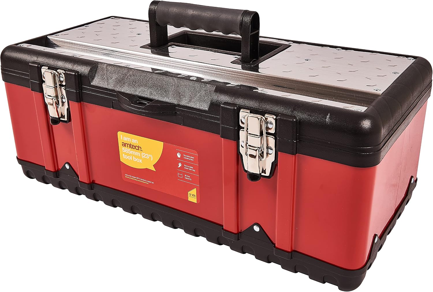 Amtech N0150 Toolbox, Tool Box With Compartments, 23-Inch