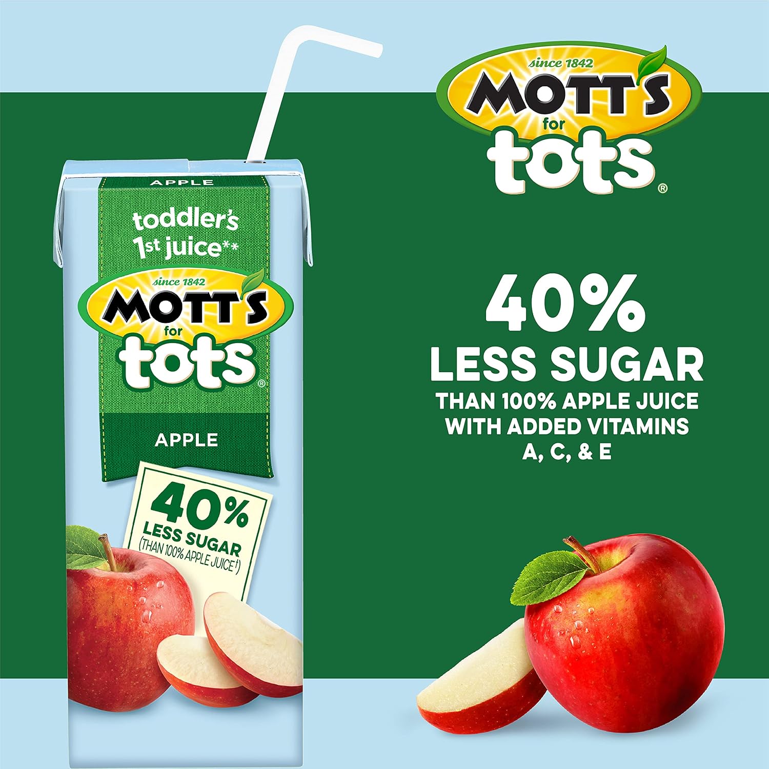 Mott's 100% Original Apple Juice, 6.75 Fl Oz Boxes, 32 Count (4 Packs Of 8), 2 Servings Of Fruit, 100% Fruit Juice, Gluten-free, Caffeine-free, Kosher, Contains No Artificial Colors Or Sweeteners