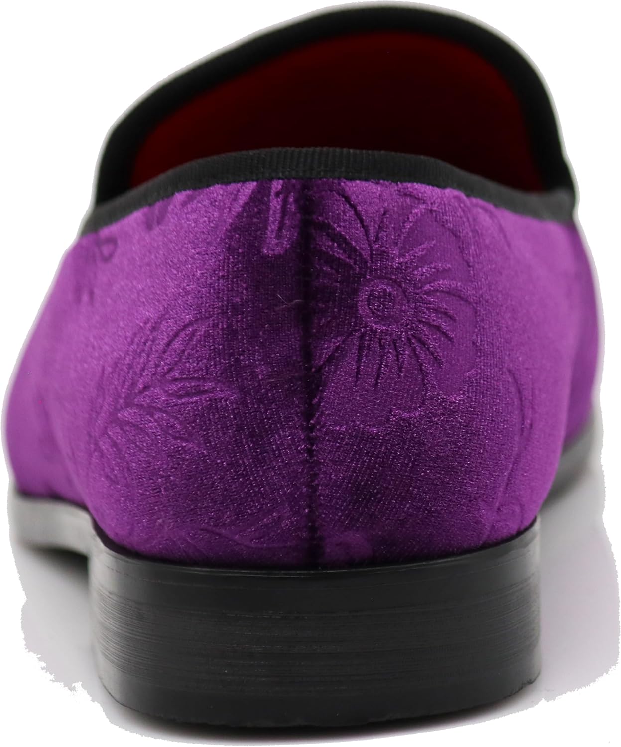 SPK35 Men's Vintage Velvet Flower Designer Dress Loafers Slip On Shoes Classic Tuxedo Dress Shoes