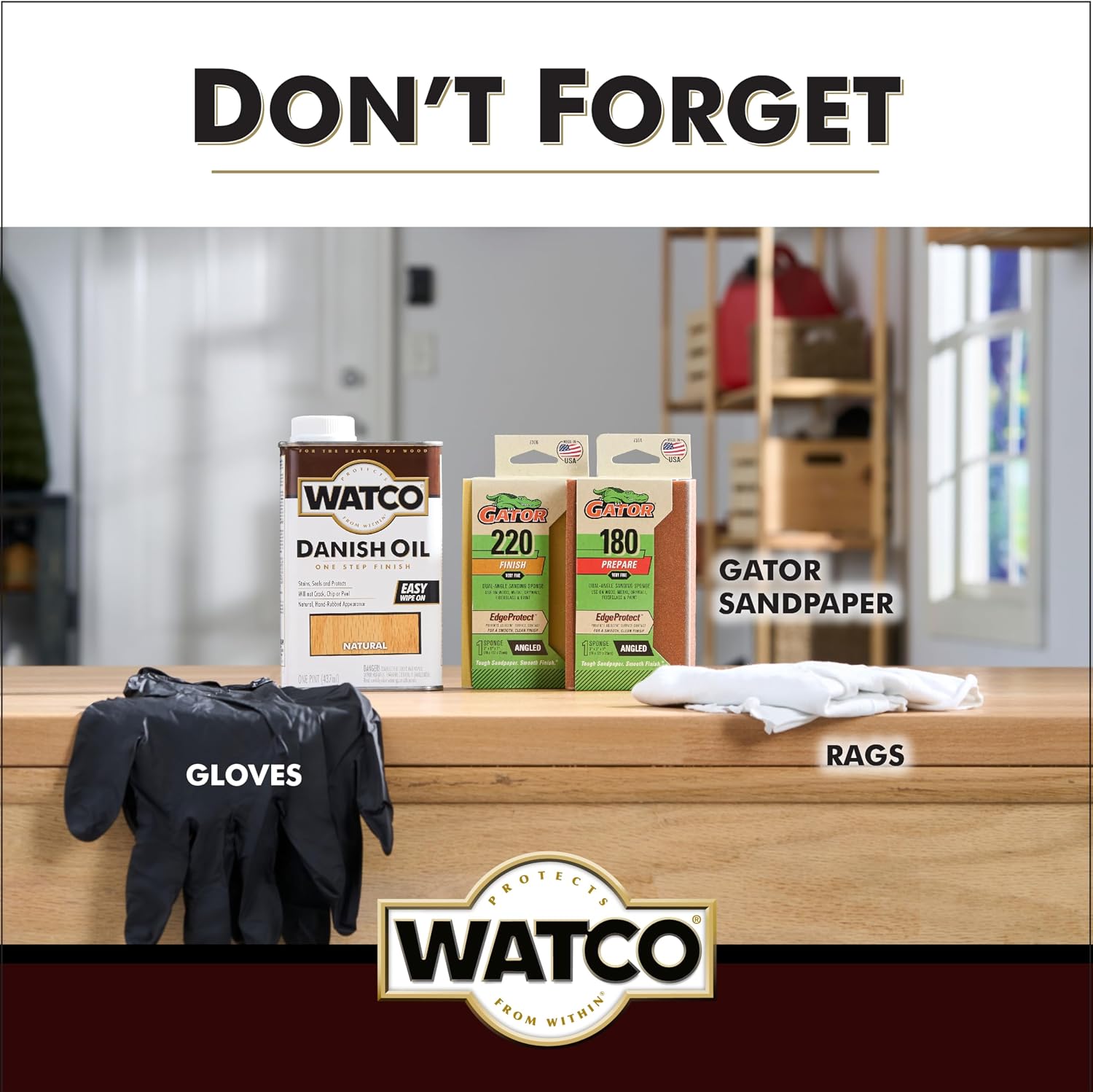 Watco 65351 Danish Oil Wood Finish, Pint, Black Walnut