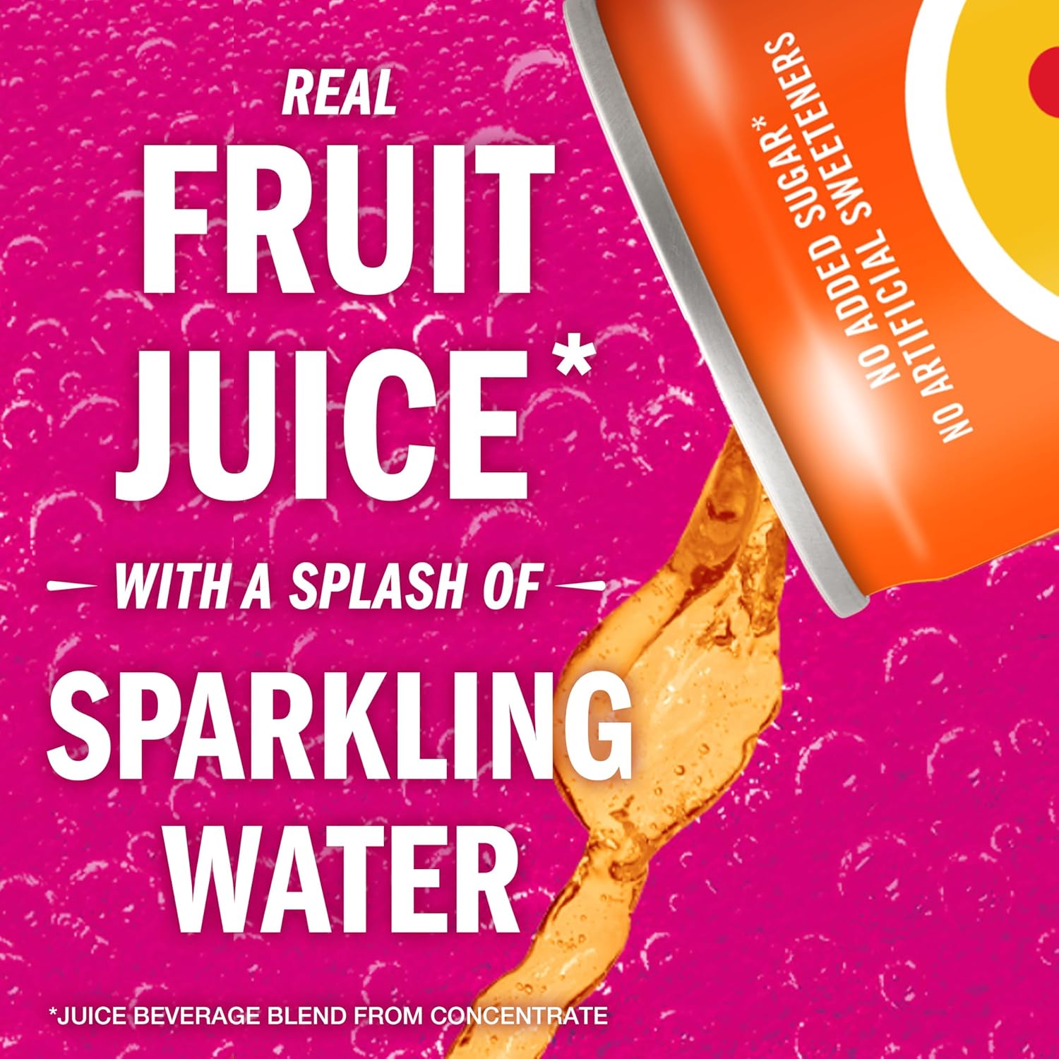 IZZE Sparkling Water Juice Beverage Blend, Pineapple, No Sugar Added, 8.4 FL OZ, 24 Cans