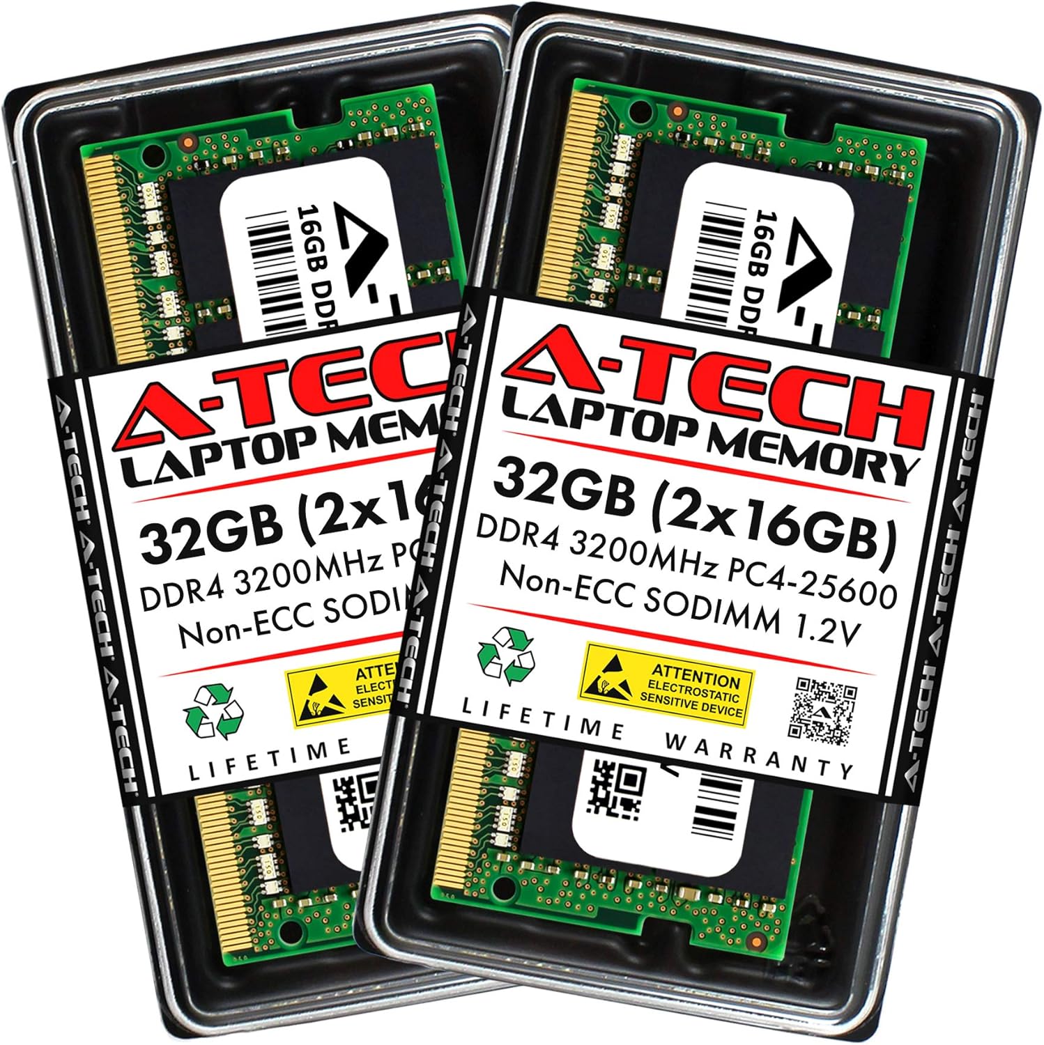 A-Tech 8GB DDR4 3200 MHz SODIMM PC4-25600 (PC4-3200AA) CL22 Non-ECC Laptop RAM Memory Module