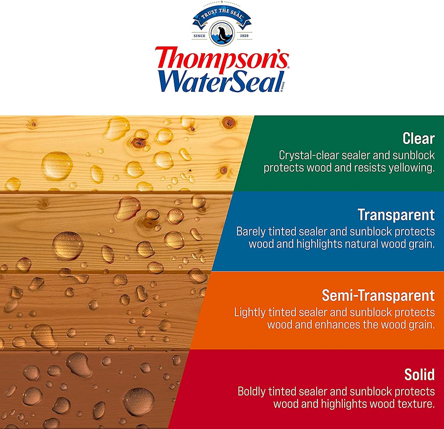 Thompson’s WaterSeal Multi-Surface Waterproofer Stain, Clear, 1 Gallon