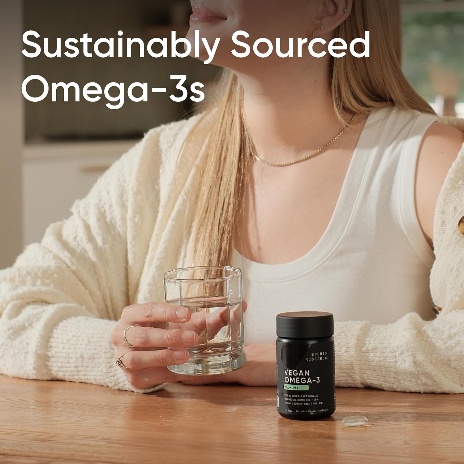 Sports Research® Vegan Omega-3 Algae Oil 1040mg, 60 Count Plantgels™
