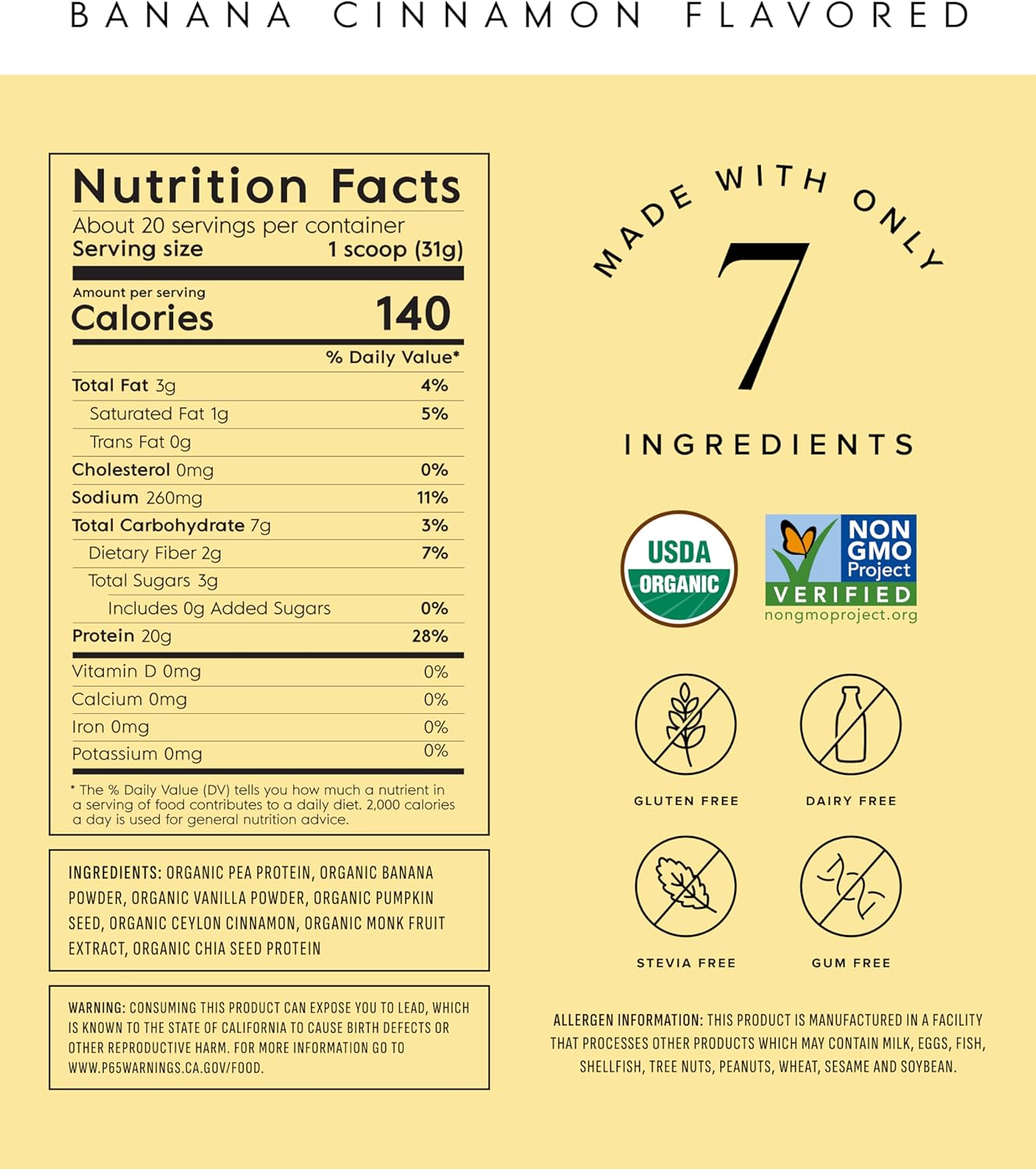Truvani Organic Plant Based Protein Powder | Chocolate Peanut Butter