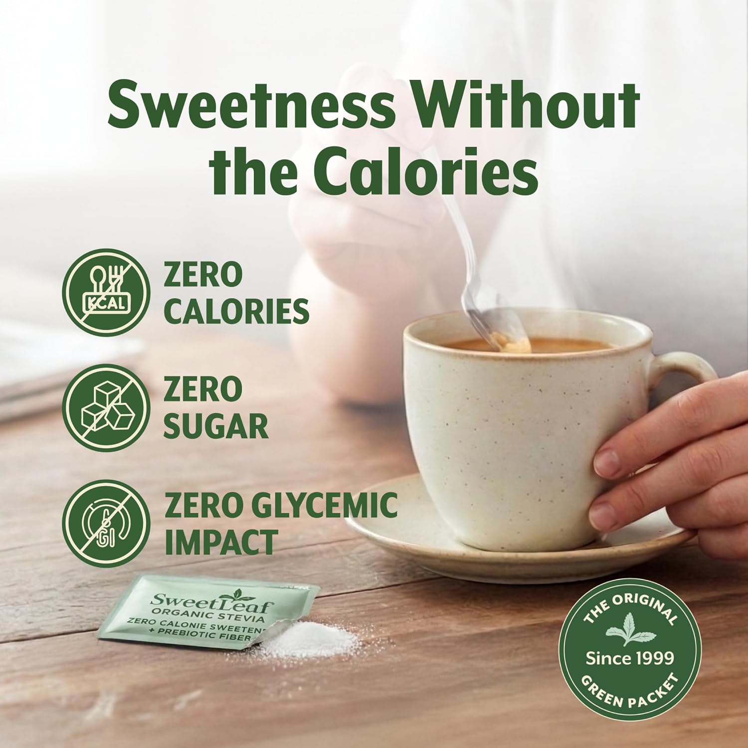 SweetLeaf Organic Stevia Powder Sweetener, Sugar Free - 70 Packets (2 Pack) | Zero Calorie Sweetener No Erythritol, Stevia Leaf Extract, Natural Sugar Substitute for Coffee & Baking, Prebiotic Fiber