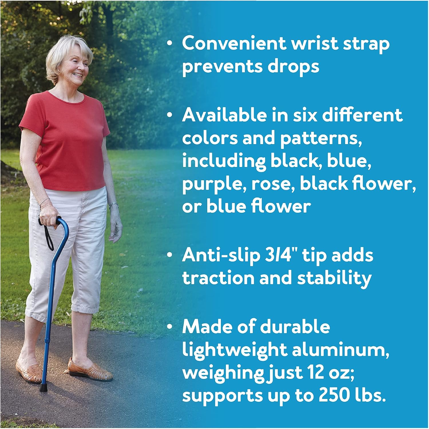 Carex Walking Cane with Soft Cushioned Handle - Adjustable Walking Cane for Men or Women - Black Cane