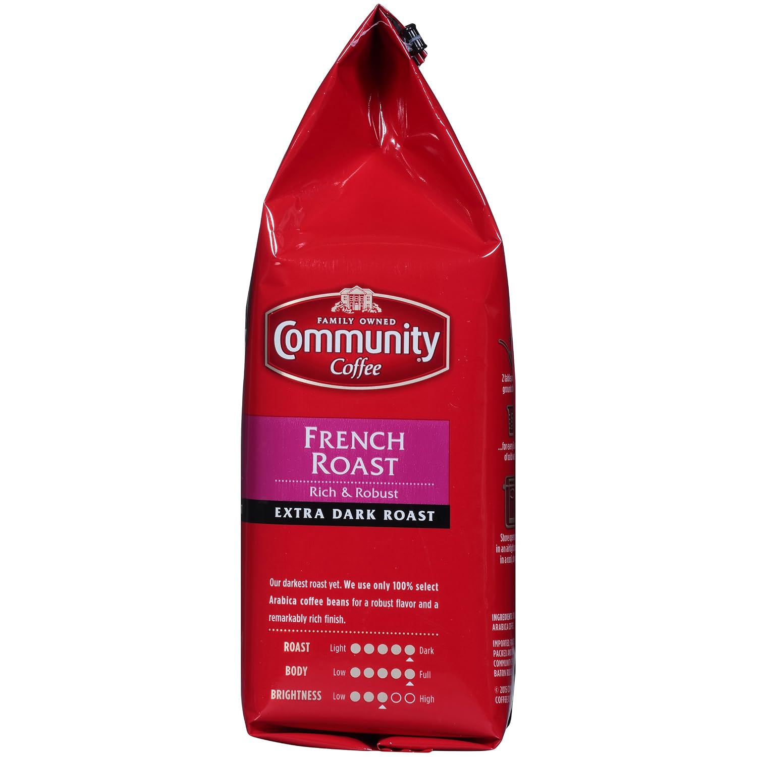 Community Coffee French Roast, Ground Coffee, Extra Dark Roast, 12 Ounce Bag (Pack of 1)