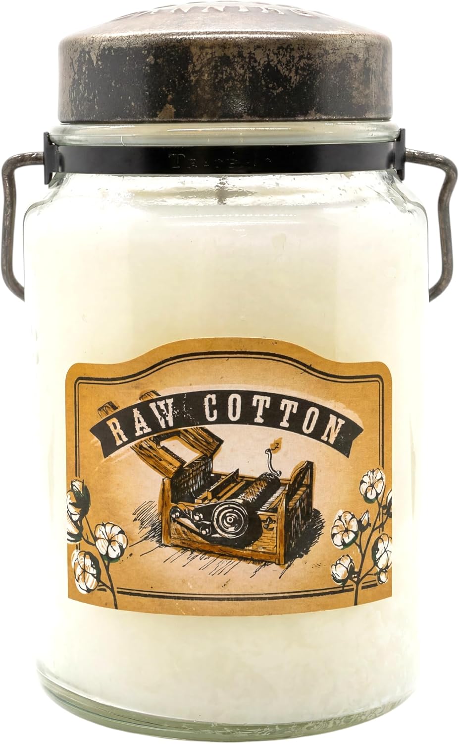 McCall’s Candles | Hot Buttered Rum | 26 oz Scented Candle | USA-Poured | Vintage Rustic Jar with Carrying Handle | Warm Buttery Spiced Rum Fragrance