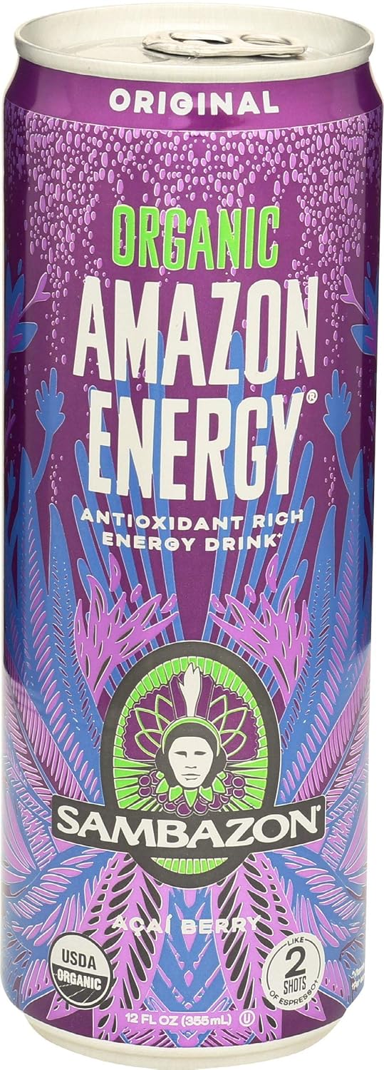 Sambazon Acai Berry, Energy Drink, 12 Fl Oz Can