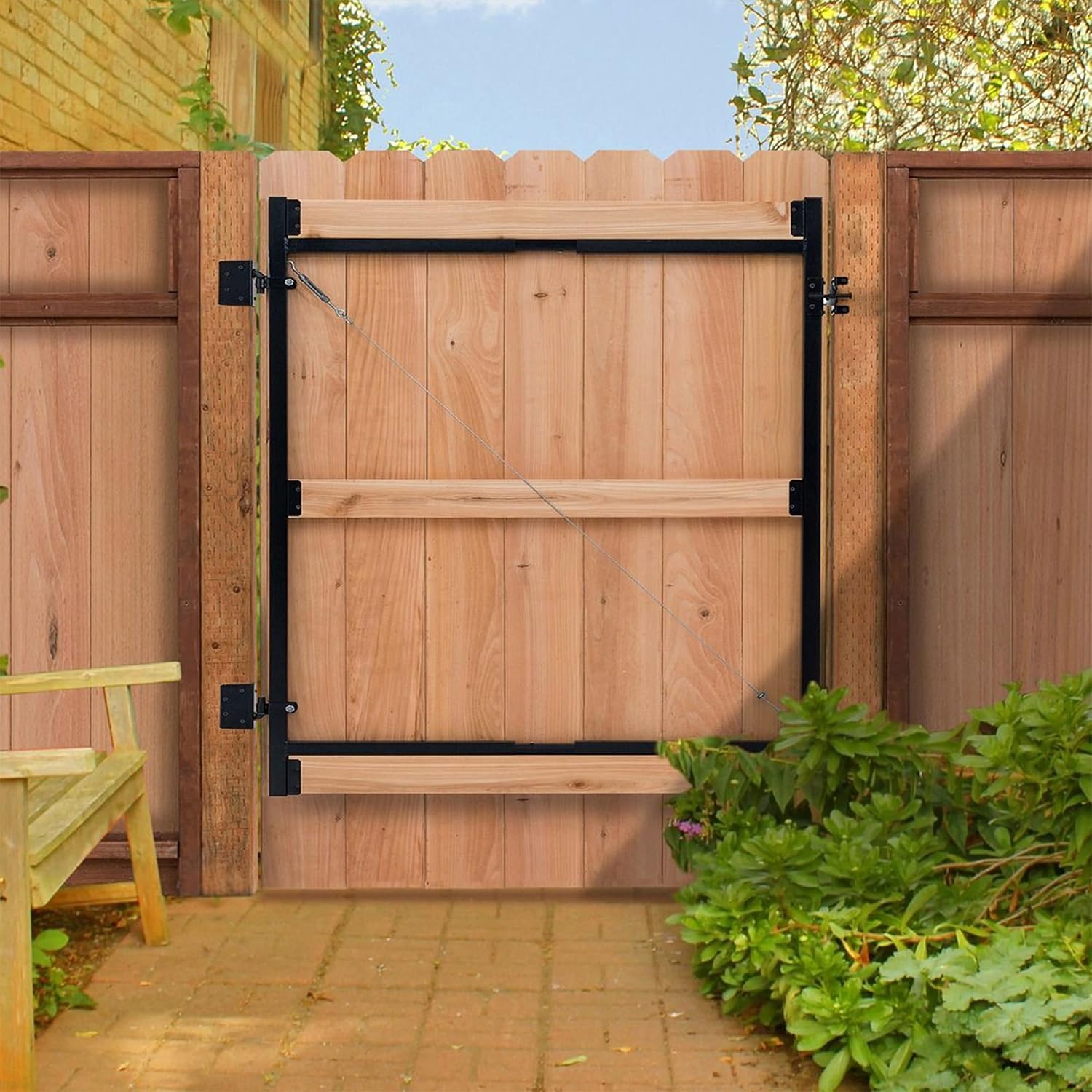 Adjust-A-Gate Steel Frame Gate Building Kit, 60"-96" Wide, 6' High (4 Pack)
