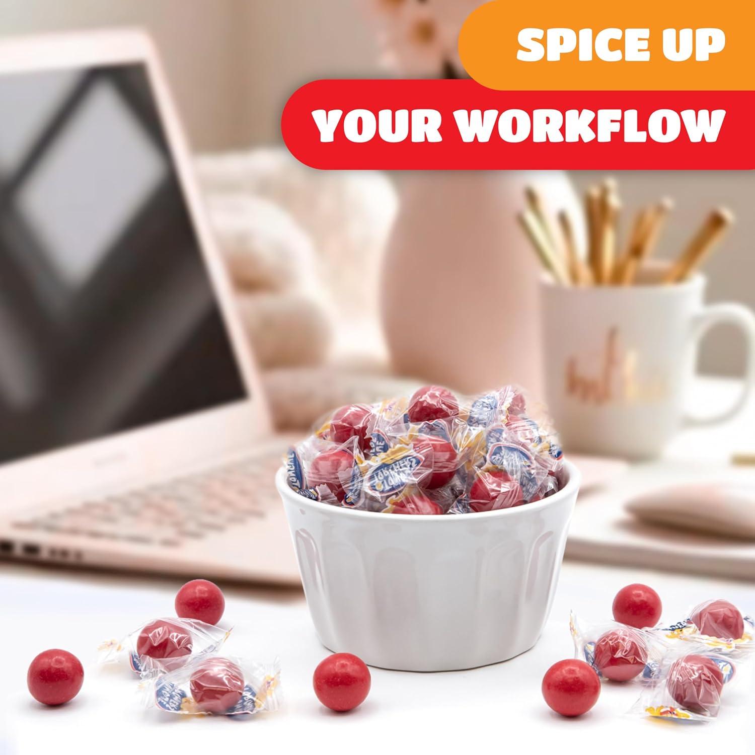 Spicy Cinnamon Jawbreakers, Cinnamon Hard Candy - 2 Lb Pack