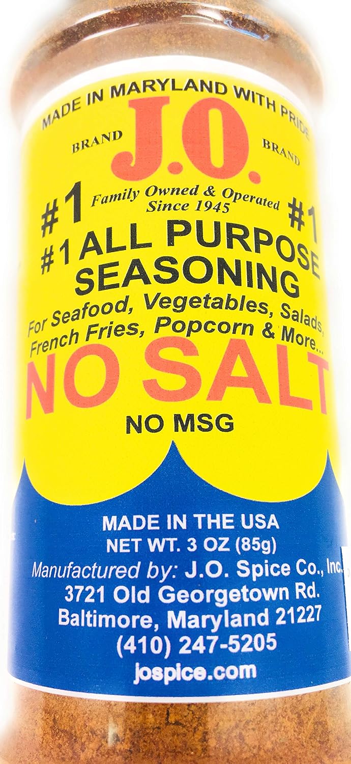 3 oz J.O. Spice Company #1 All purpose Seafood Seasoning NO SALT, Seafood, poultry, meats, popcorn, french fries