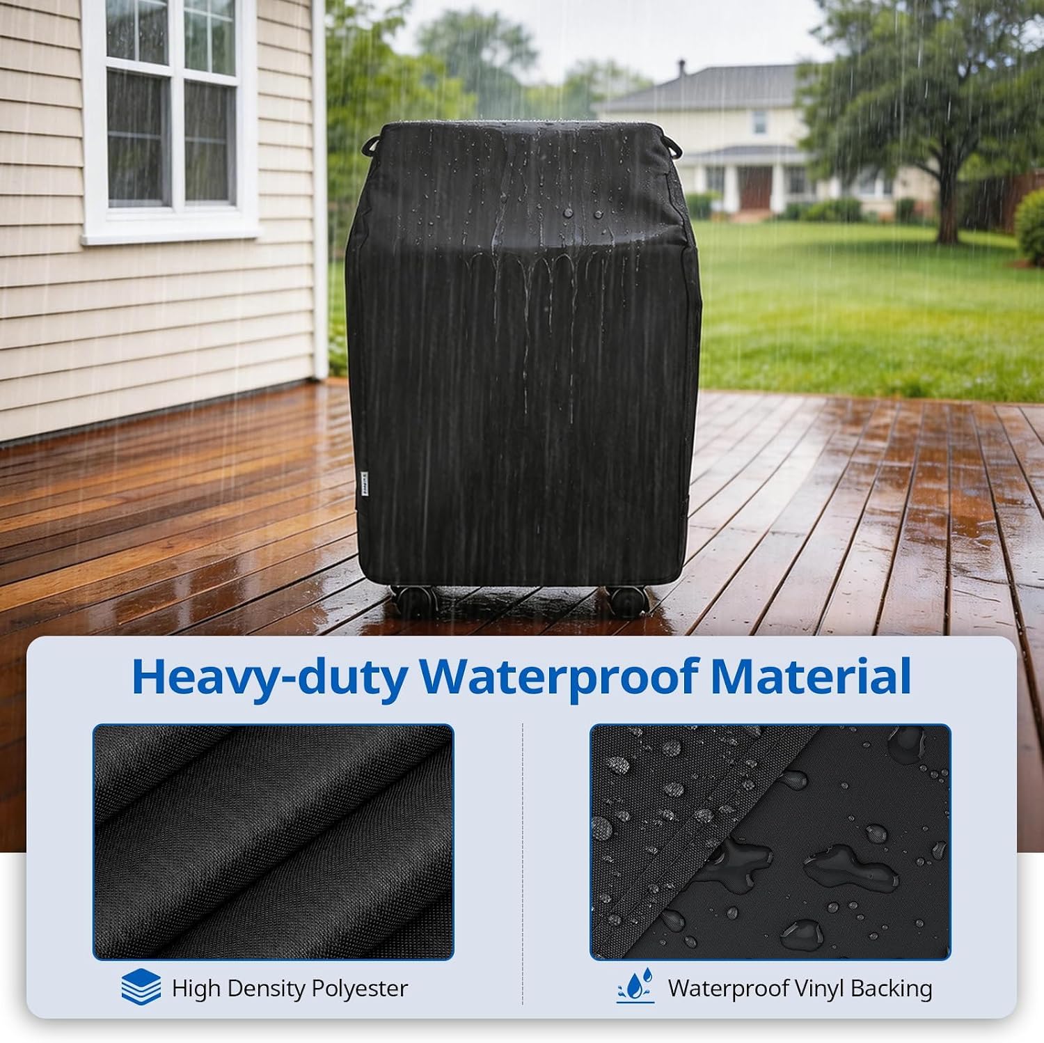 2 Burner Gas Grill Cover 32 inch, Heavy Duty Waterproof Small BBQ Grilling Cover, Compatible for Weber Char-Broil Nexgrill and More Grills with Collapsed Side Tables, All Weather Protection