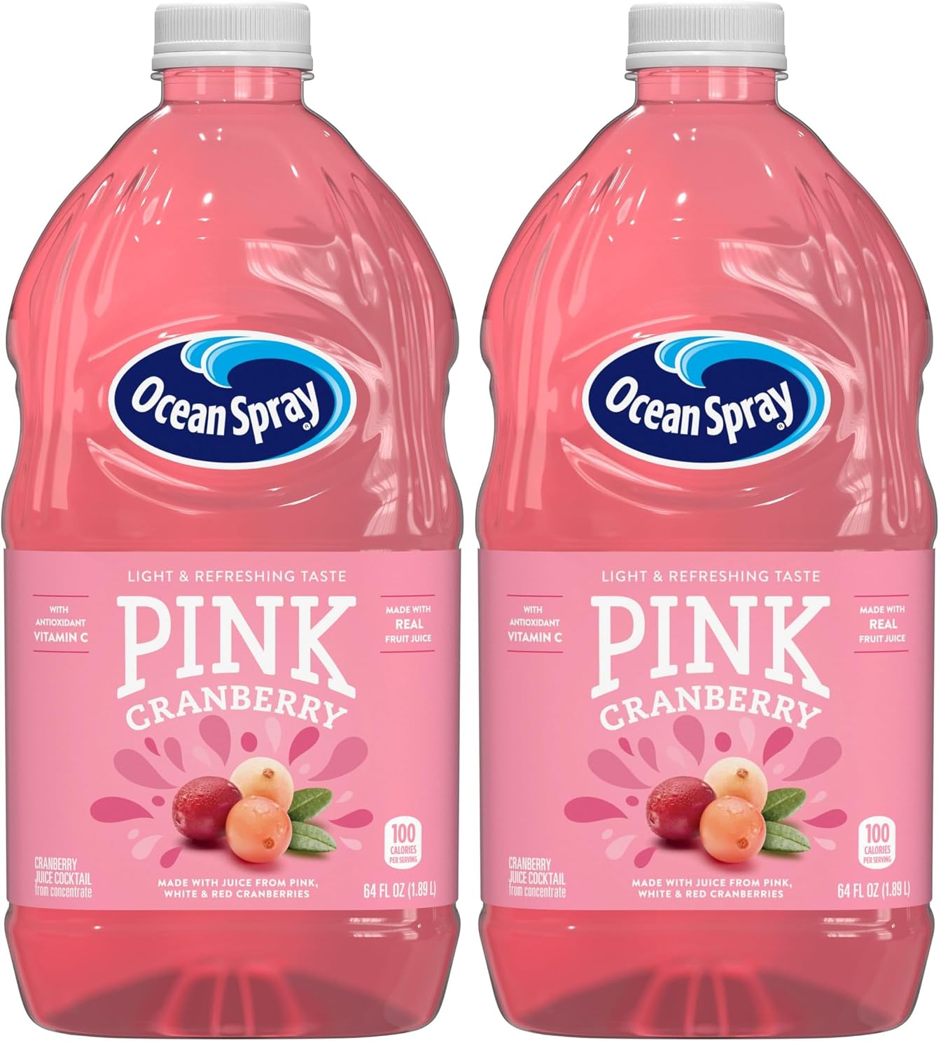 Ocean Spray® Cran-Apple™ Juice Drink, 64 Ounce Bottle, 8 Count | Ocean Spray® Cran-Apple™ Juice Drink, Made with Real Fruit Juice, 64 Fluid Ounce Bottle