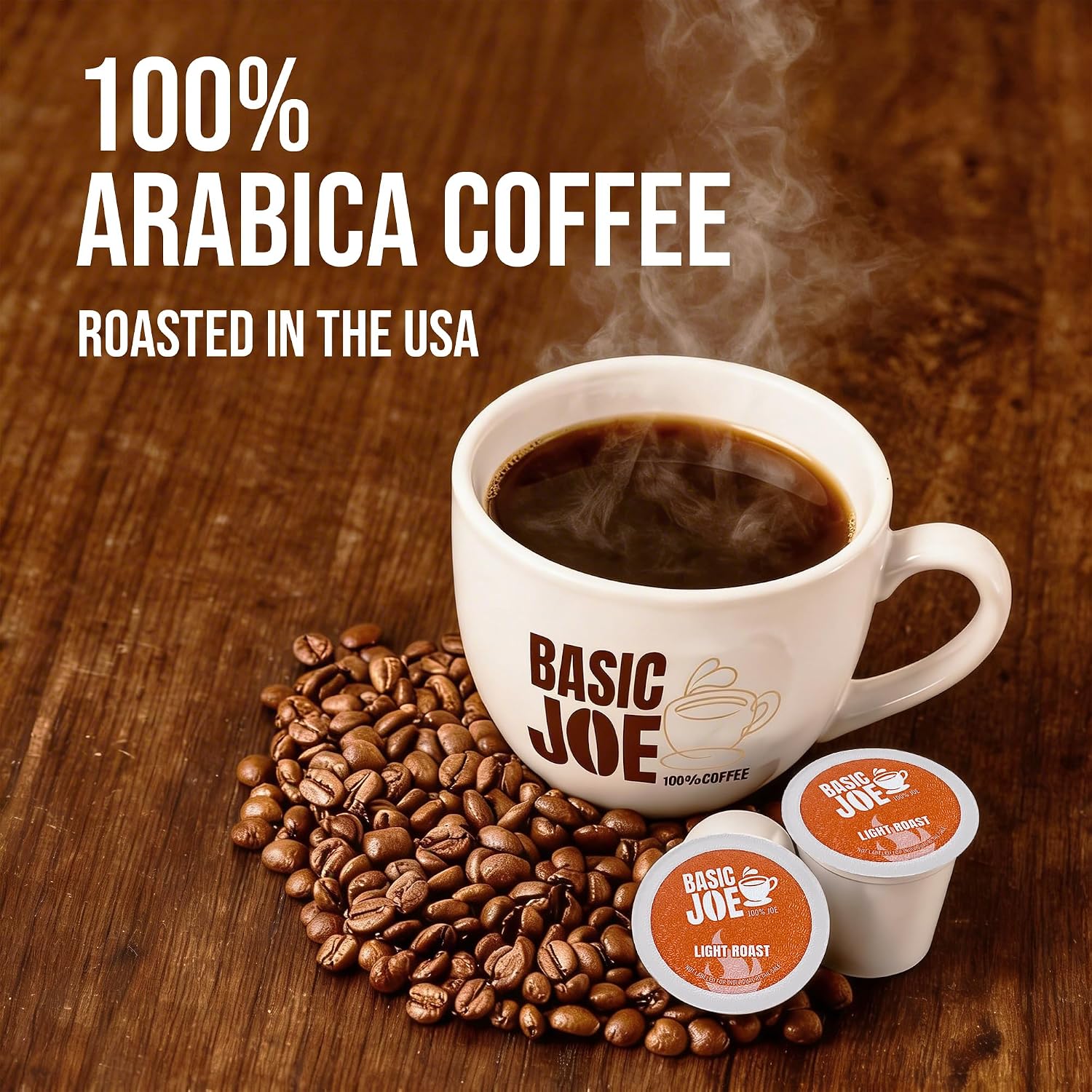 Basic Joe Coffee Pods, Medium Roast, 80 Count K-Cup, 100% Arabica