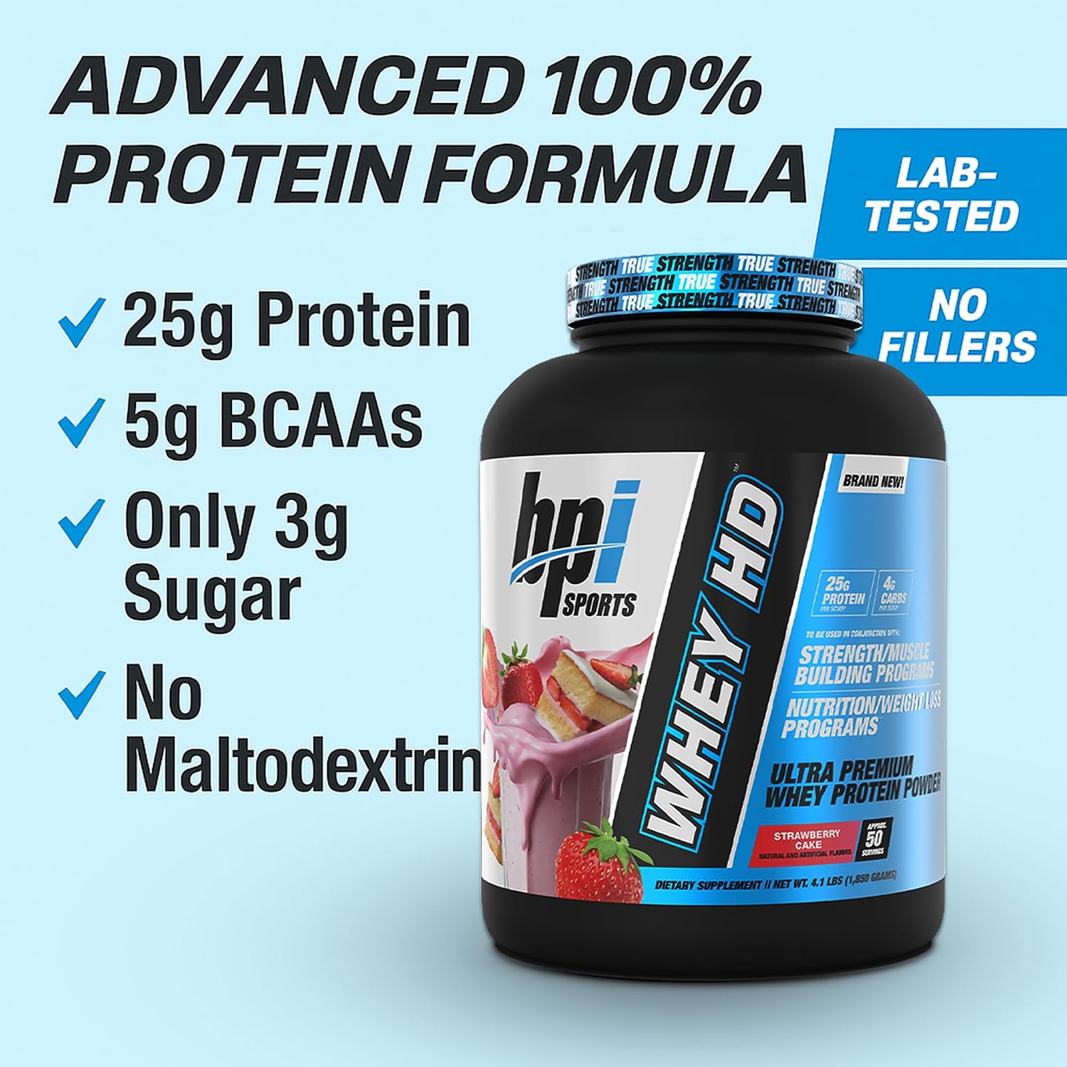 BPI Sports Whey HD Ultra Premium Protein Powder Isolate | Workout Whey Protein Powder For Men & Women for Muscle Gain | Milk Protein Concentrates | Chocolate Cookie/ Vanilla Caramel, 4.07 Pound