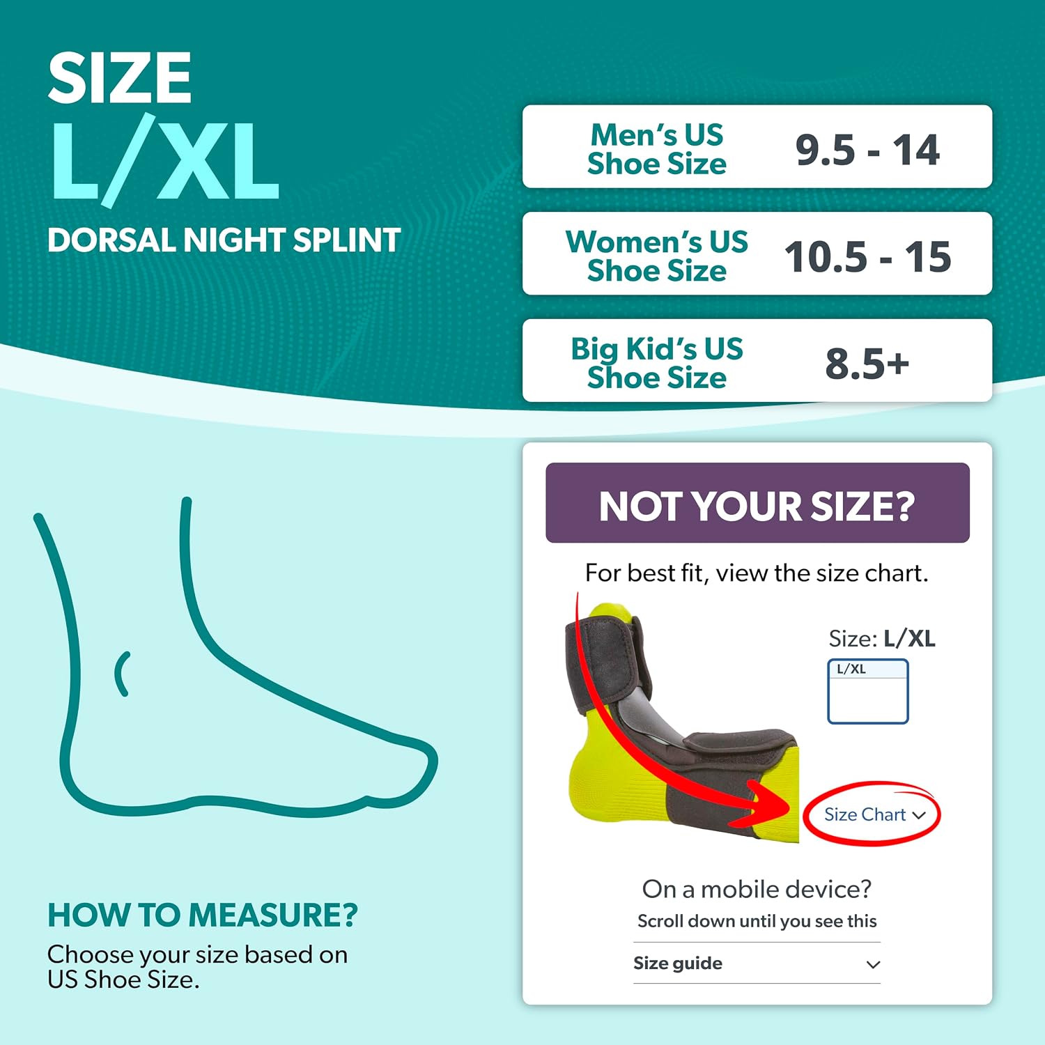 BraceAbility Dorsal Night Splint | Plantar Fasciitis Pain Relief, Foot Drop Brace for Sleeping, and Achilles Tendon Stretcher Boot for Nighttime Ankle Dorsiflexion (L/XL)