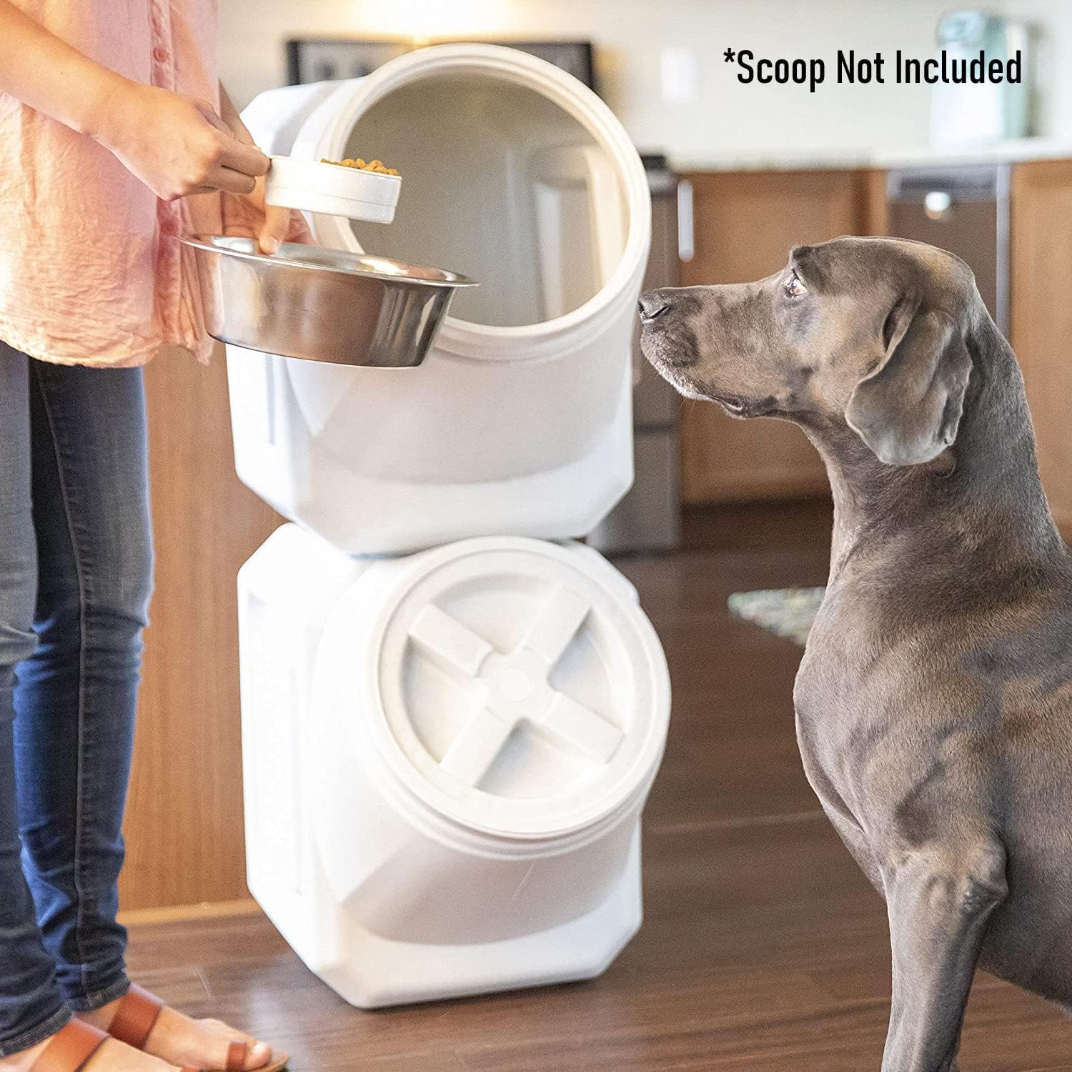 Gamma2 Vittles Vault Pet Food Storage Containers - Sealed Dog and Cat Food Storage Container, Fits up to 25lbs, Made in the USA - [12"L x 13.75"H] | Made in USA, 12 inch long by 13.75 inch tall, airtight lid keeps kibble fresh and pests out, a durable pa…