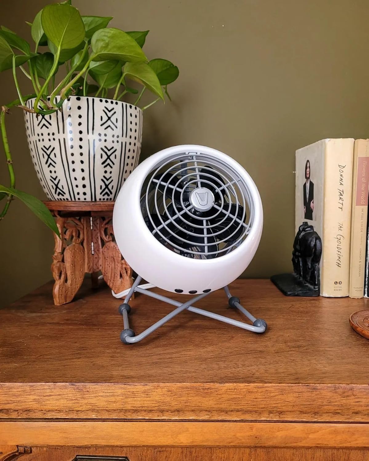 Vornado VFAN™ Mini Modern Personal Desk Fan with 2-Speed Control, Adjustable Tilt, Quiet Metal Air Circulator for Office, Bedroom, Dorm