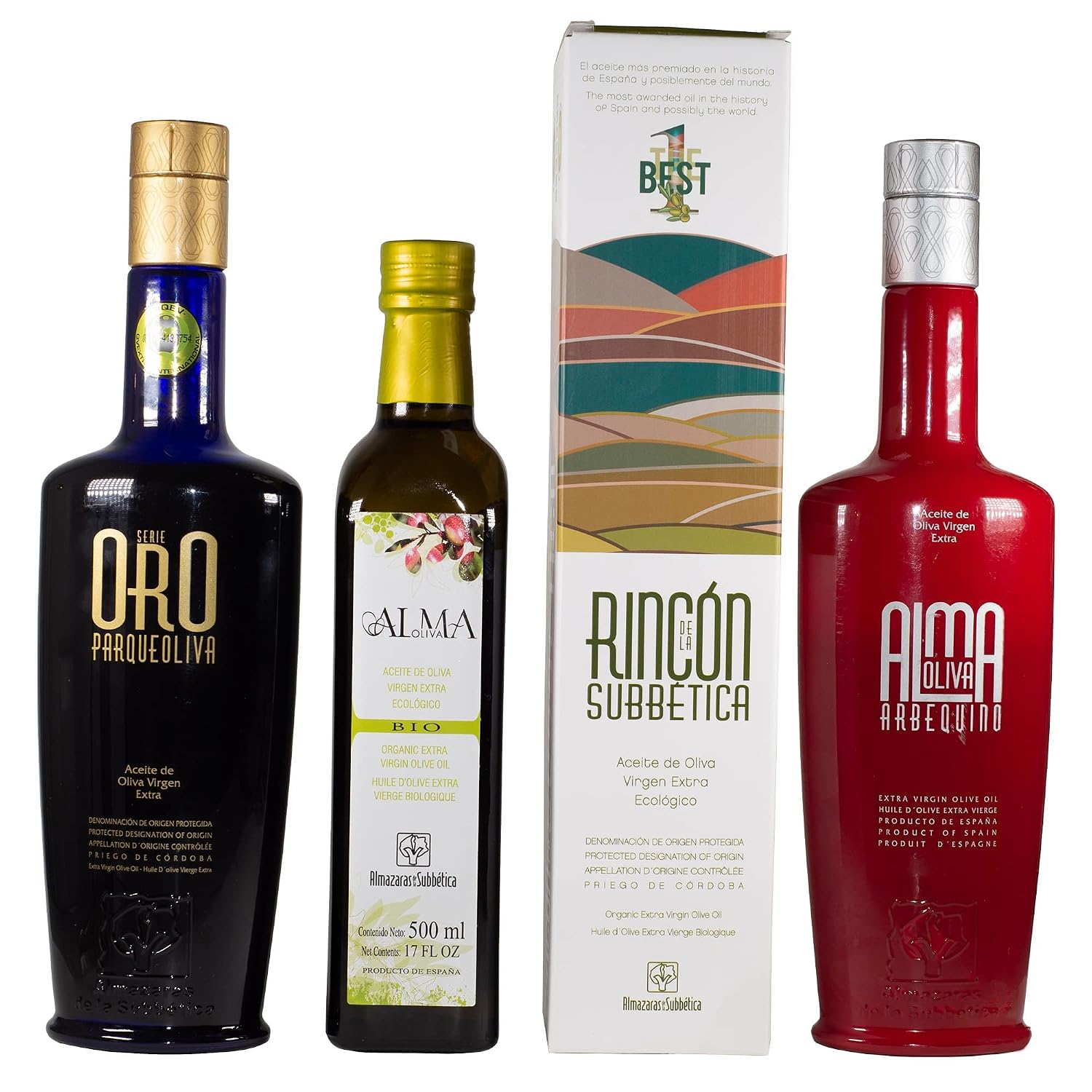 Rincon De La Subbetica- Award Winning, Organic Cold Pressed EVOO Extra Virgin Olive Oil, 16.9-Ounce Glass Bottle