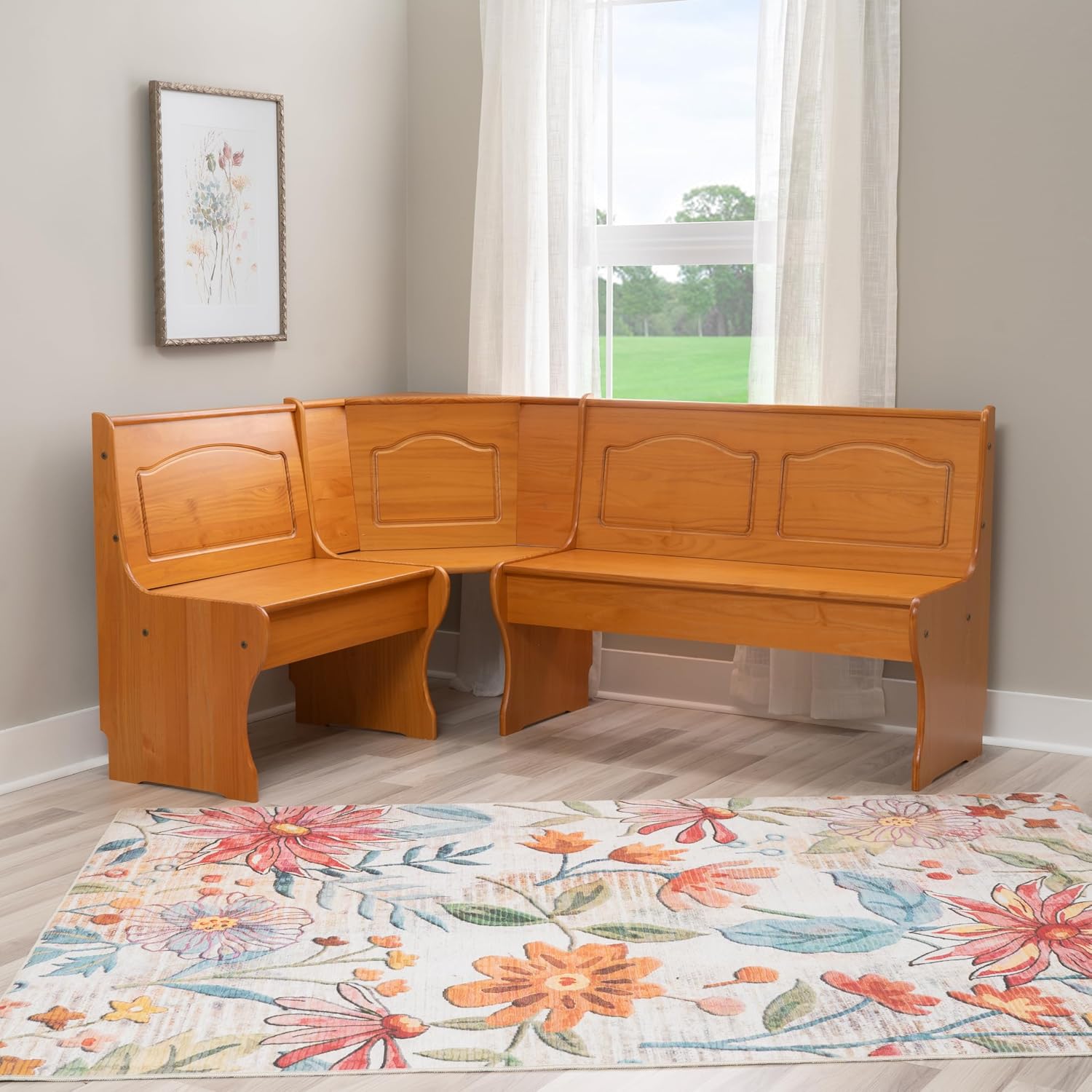 Linon Chelsea Kitchen Nook Table,Brown