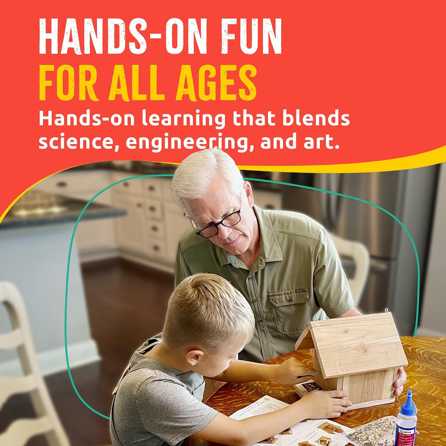 Jr Bird House Kit, DIY Cedar Wood Birdhouse for Outdoors with Paint
