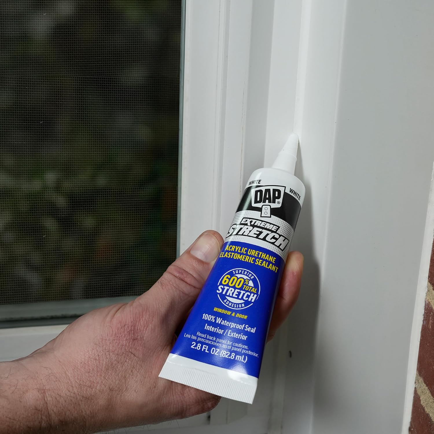 DAP Extreme Stretch Acrylic Urethane Premium Elastomeric Sealant, White, 10.1 Oz (7079818715)