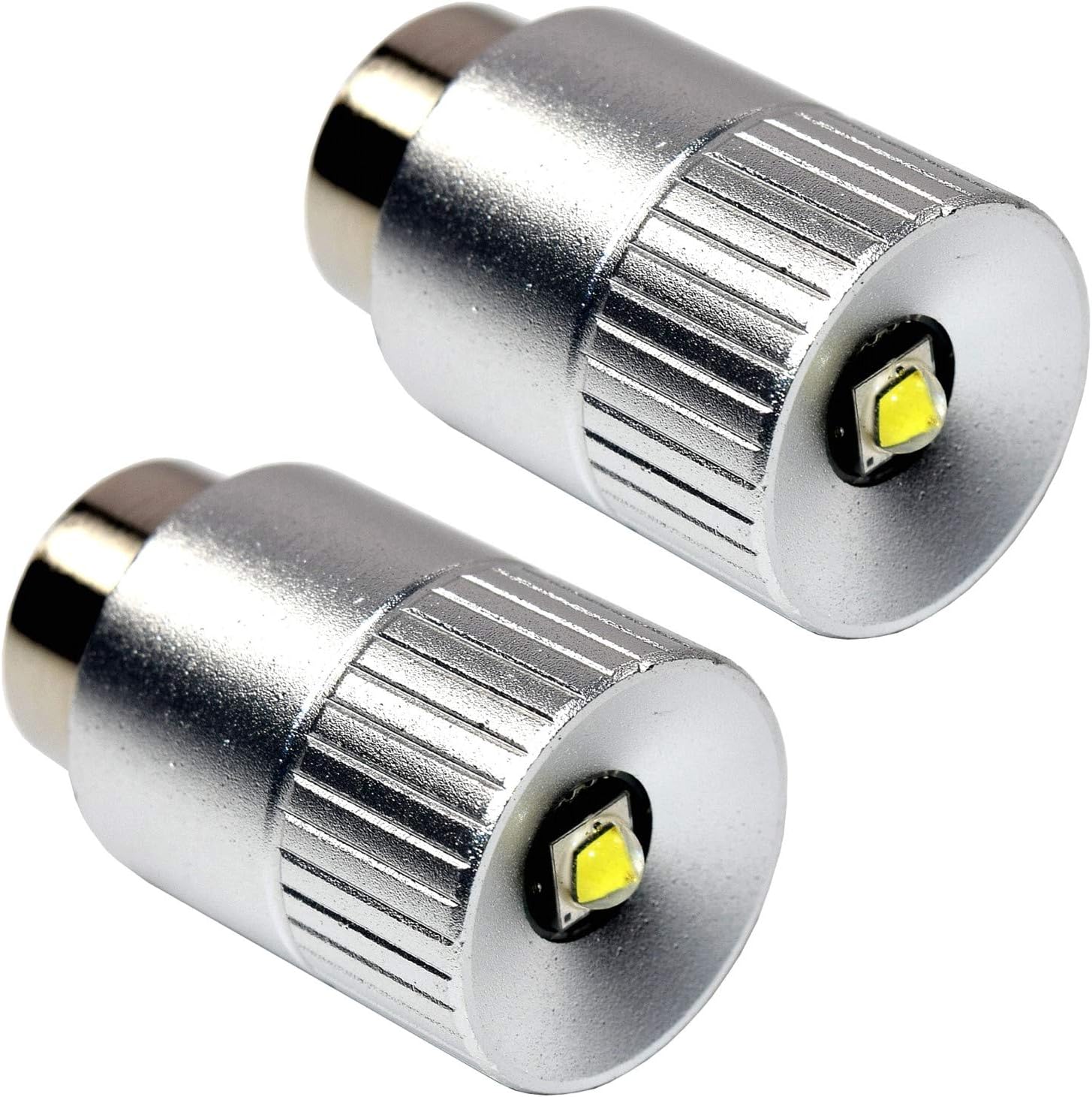 HQRP 2-Pack Ultra Bright 300Lm High Power 3W LED Upgrade Bulb Compatible with MagLight 2D 3D 2C 3C Halogen Xenon Flashlight D30113730000 LWSA201