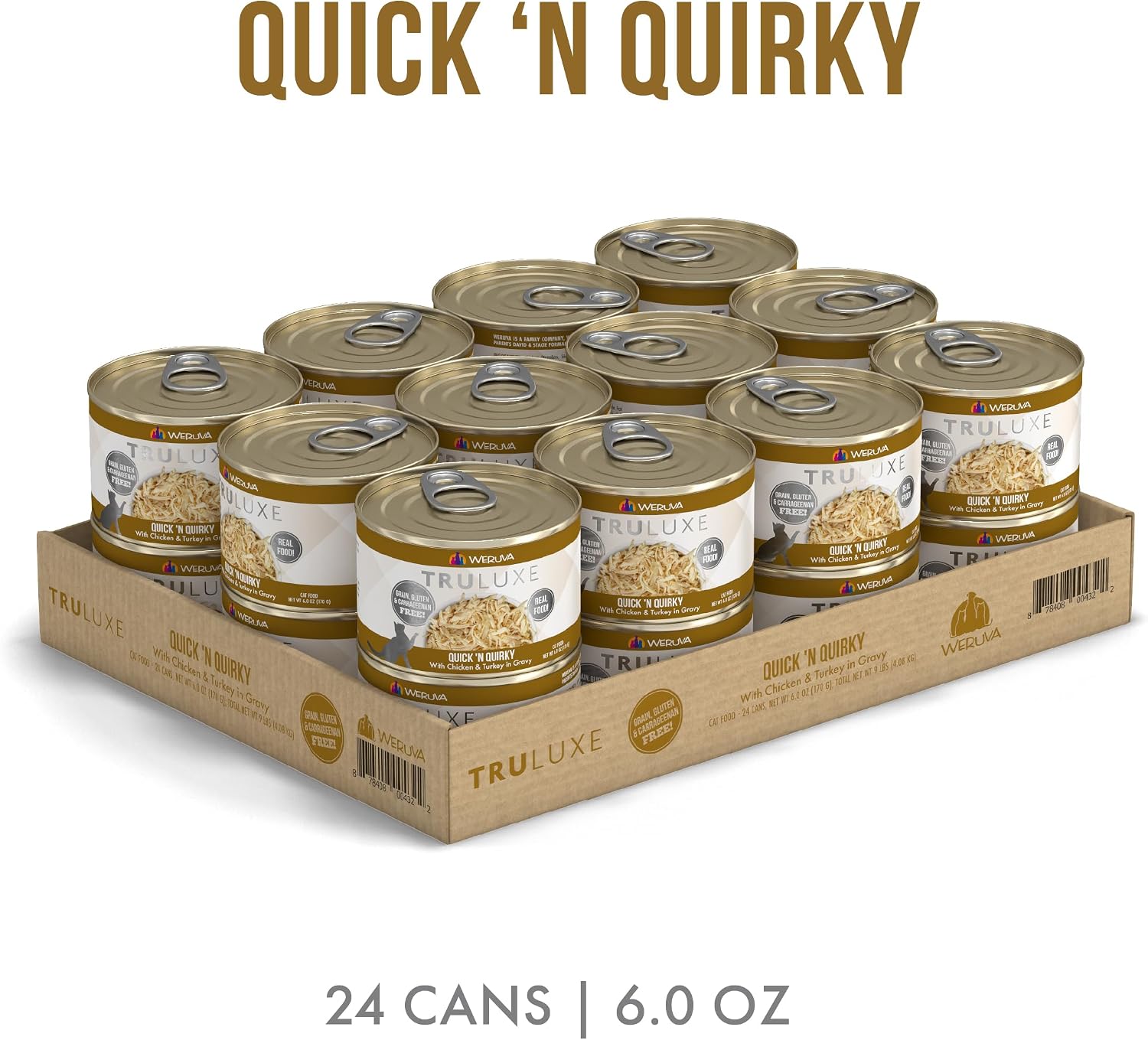 Weruva TruLuxe Cat Food, Peking Ducken with Chicken Breast & Duck Breast in Gravy, 3oz Can (Pack of 24)