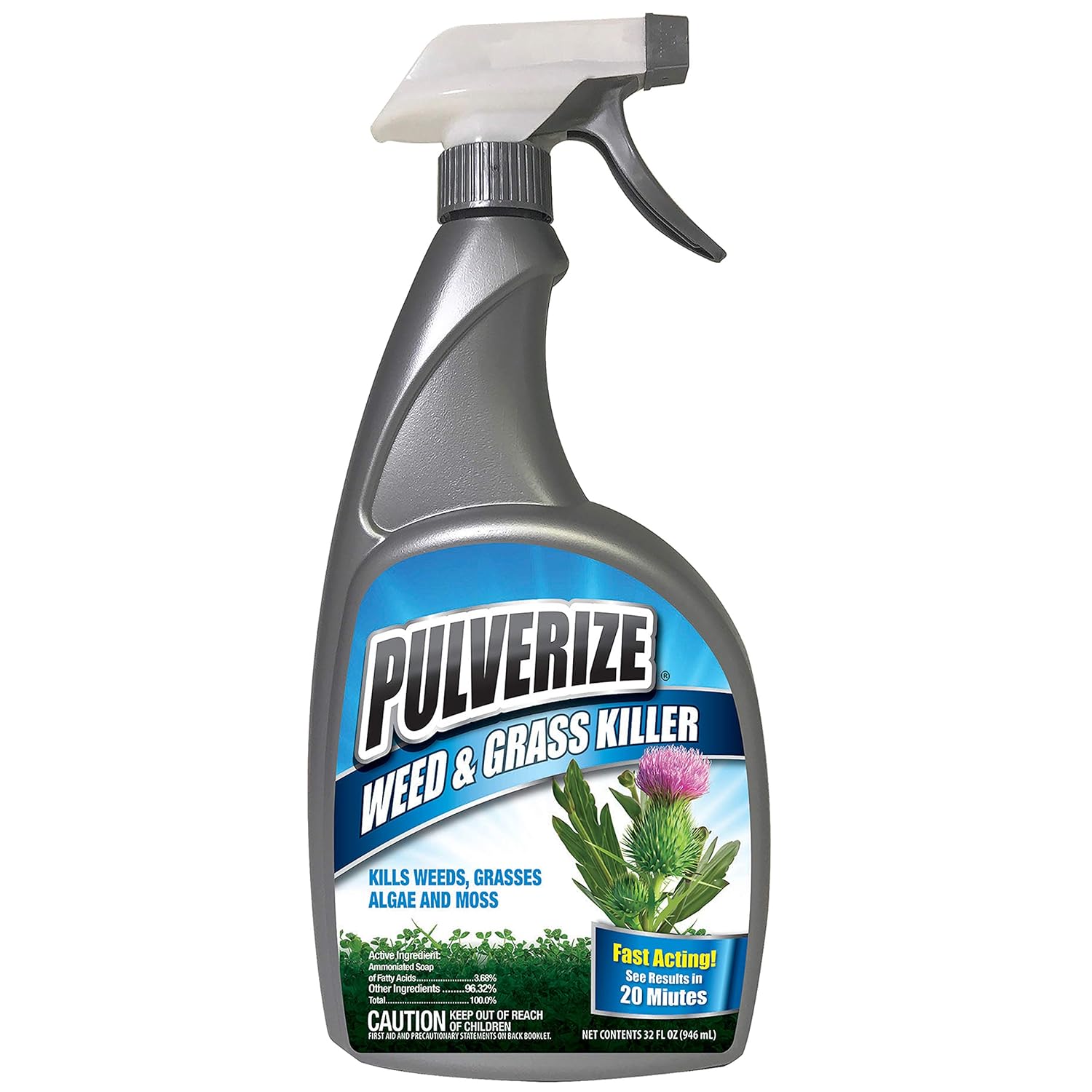Pulverize Weed and Grass Killer Spray - Fast-Acting, Non-Selective Herbicide for Lawns