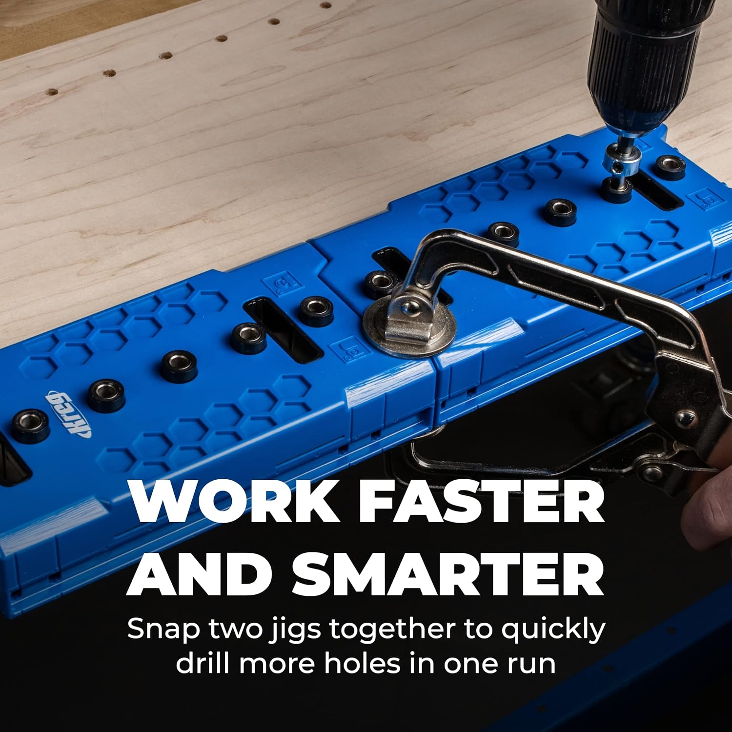 Kreg Shelf Pin Jig 1/4 Inch - Cabinet Hole Drilling Guide - Edge Aligned Precision - Adjustable Tool - KMA3225