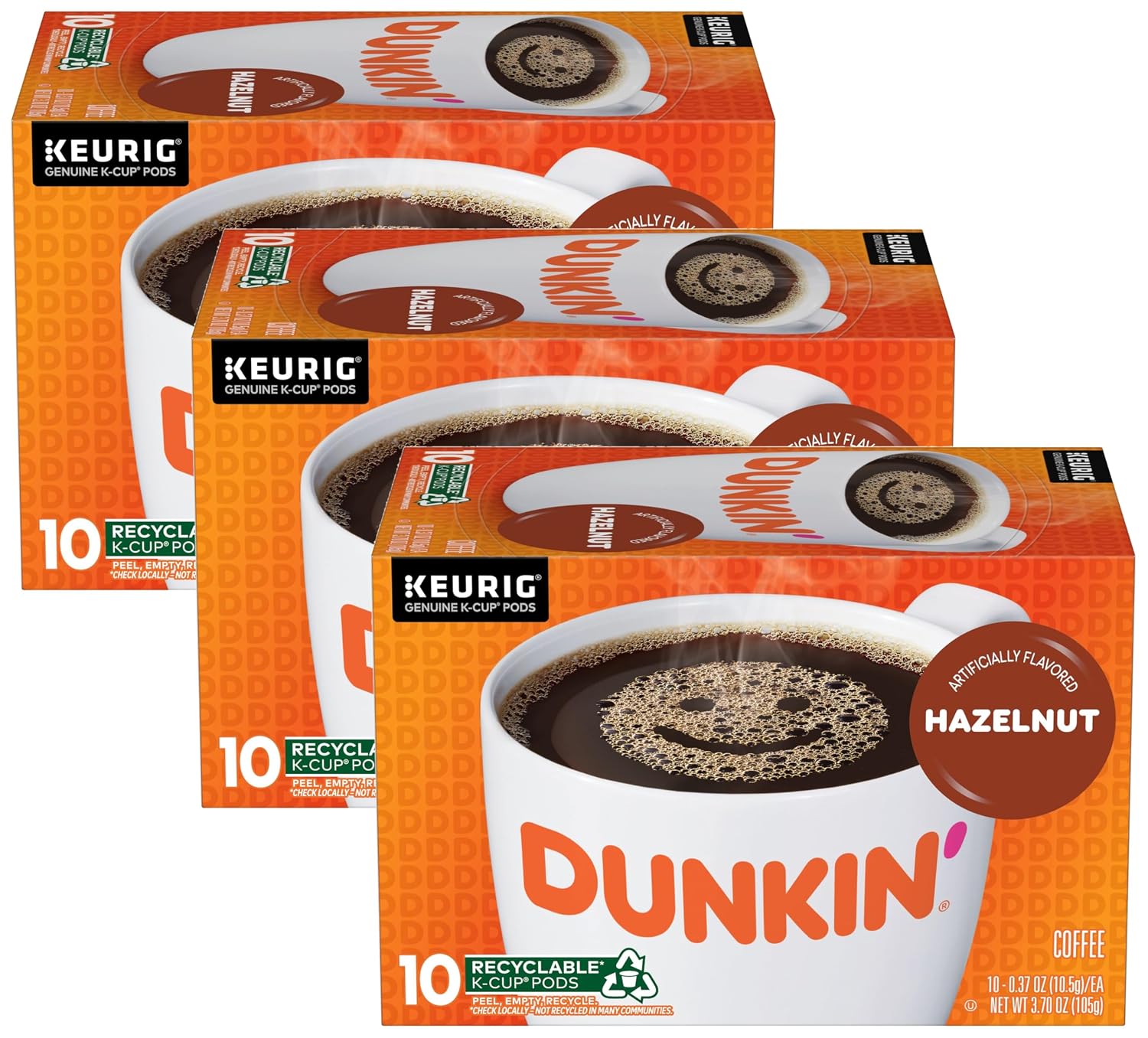 Dunkin’ French Vanilla Artificially Flavored Coffee, 60 Keurig K-Cup Pods | 6 boxes of 10 single serve coffee pods each, Smooth & rich flavor, Made with arabica coffee, Shelf stable, SNAP EBT eligible